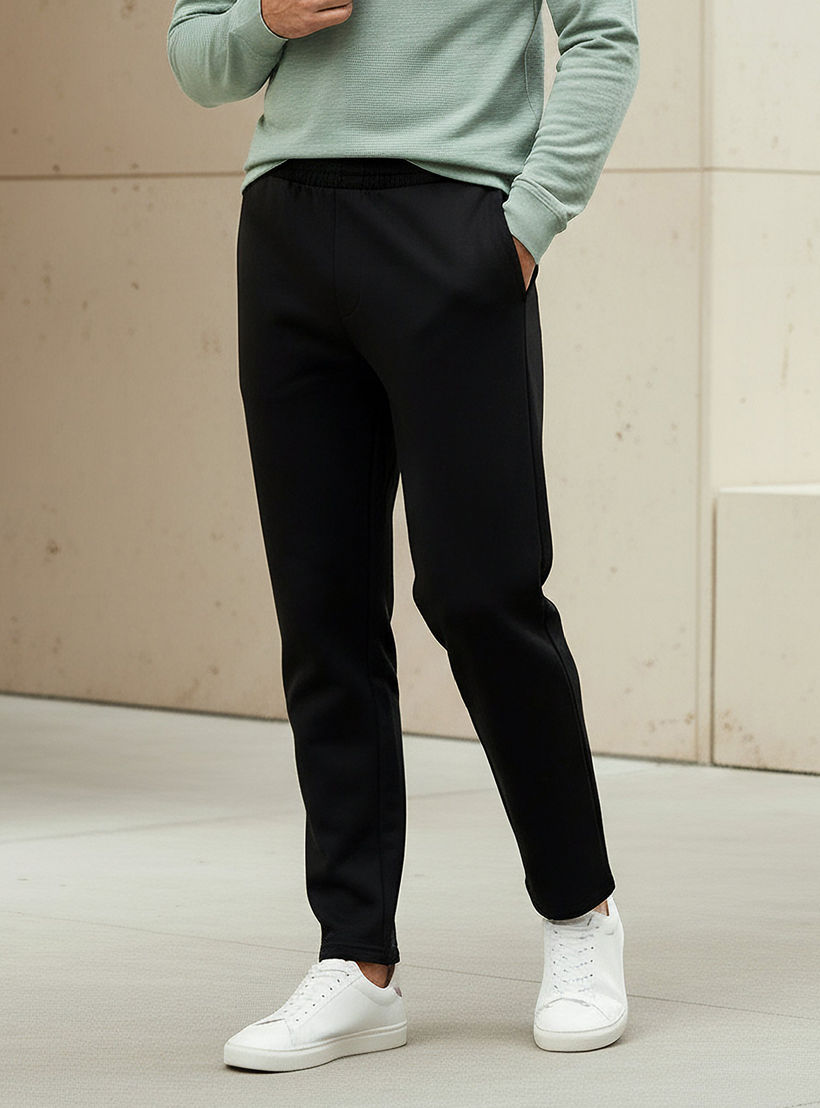 Men Regular Fit Joggers with Pockets-men-clothing-bottoms-joggers-image-1