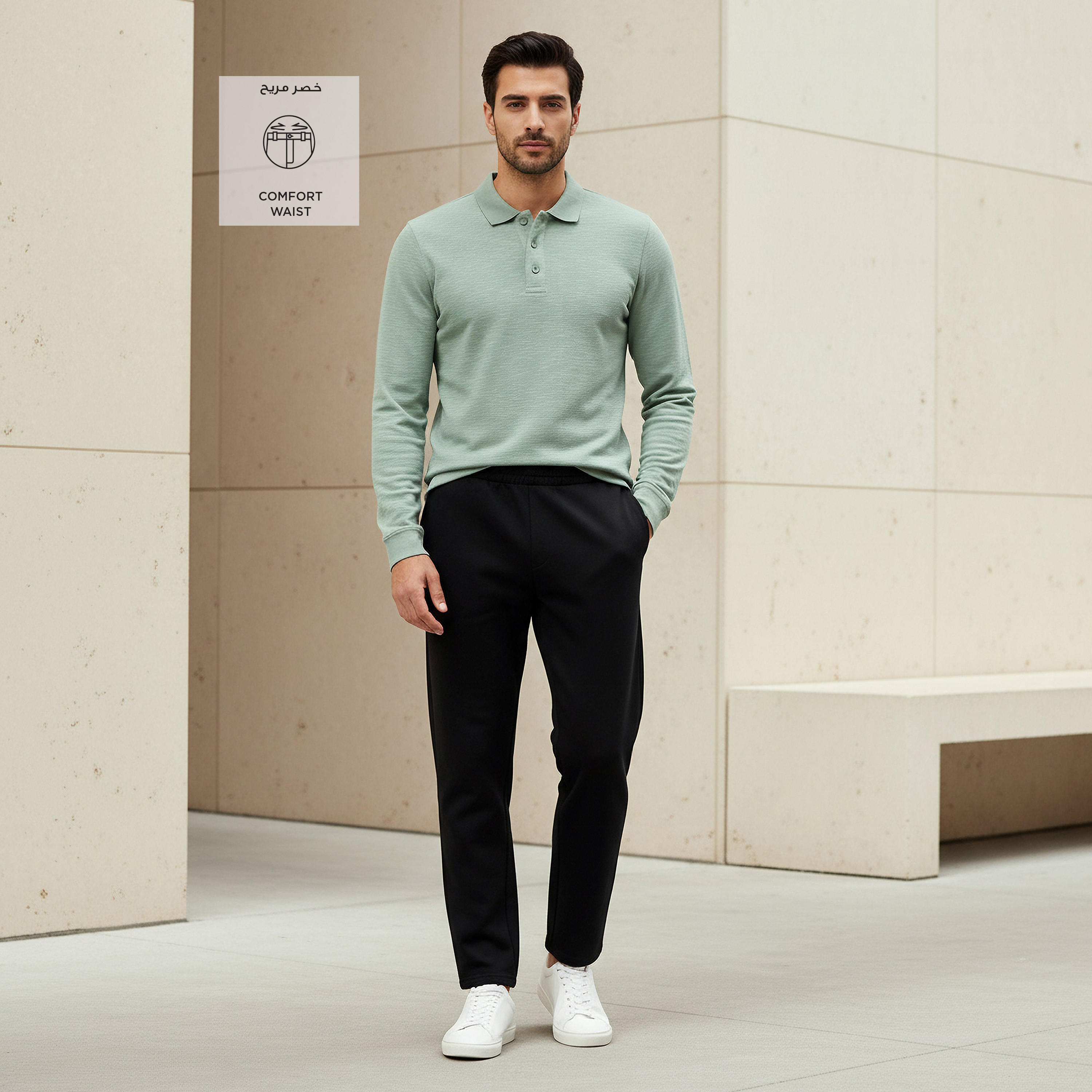 Men Regular Fit Joggers with Pockets-men-clothing-bottoms-joggers-image-2
