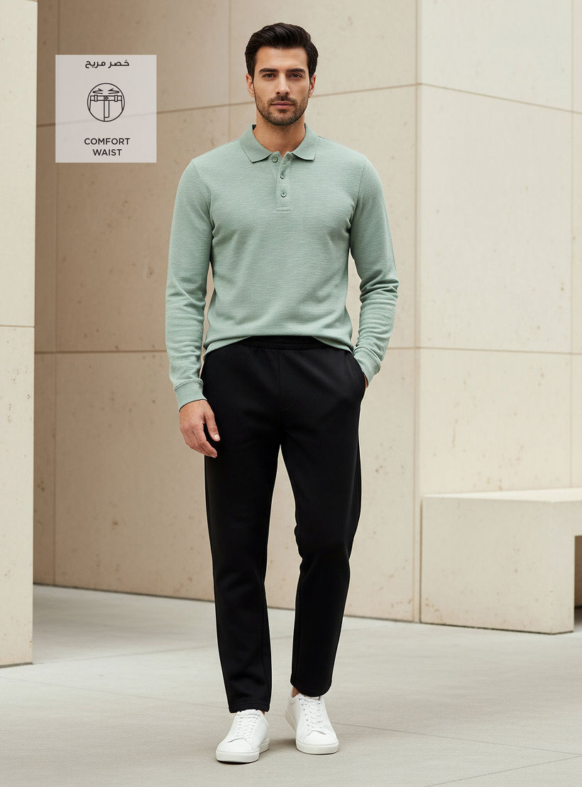 Men Regular Fit Joggers with Pockets-men-clothing-bottoms-joggers-image-2