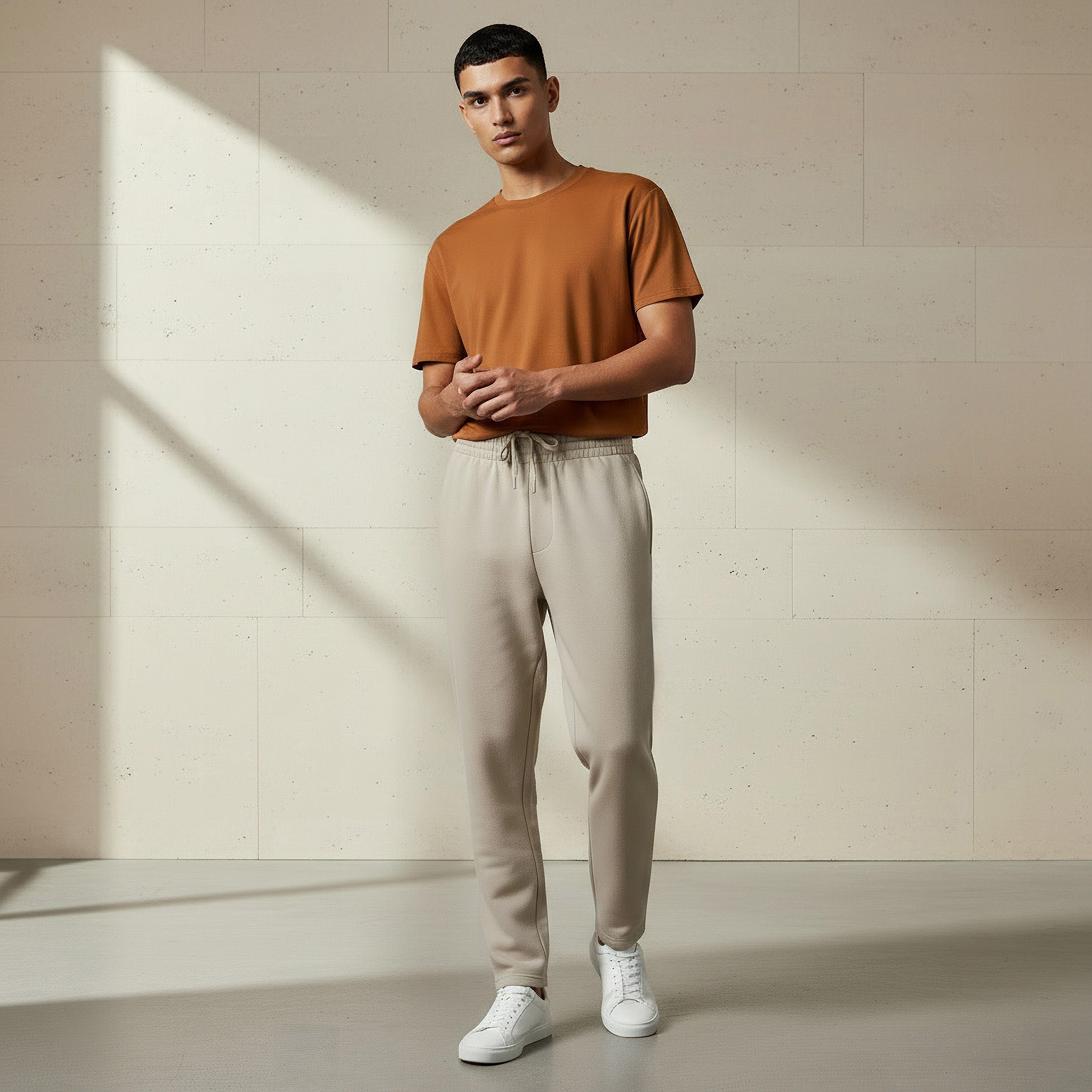 Men Regular Fit Joggers with Pockets-men-clothing-bottoms-joggers-image-2