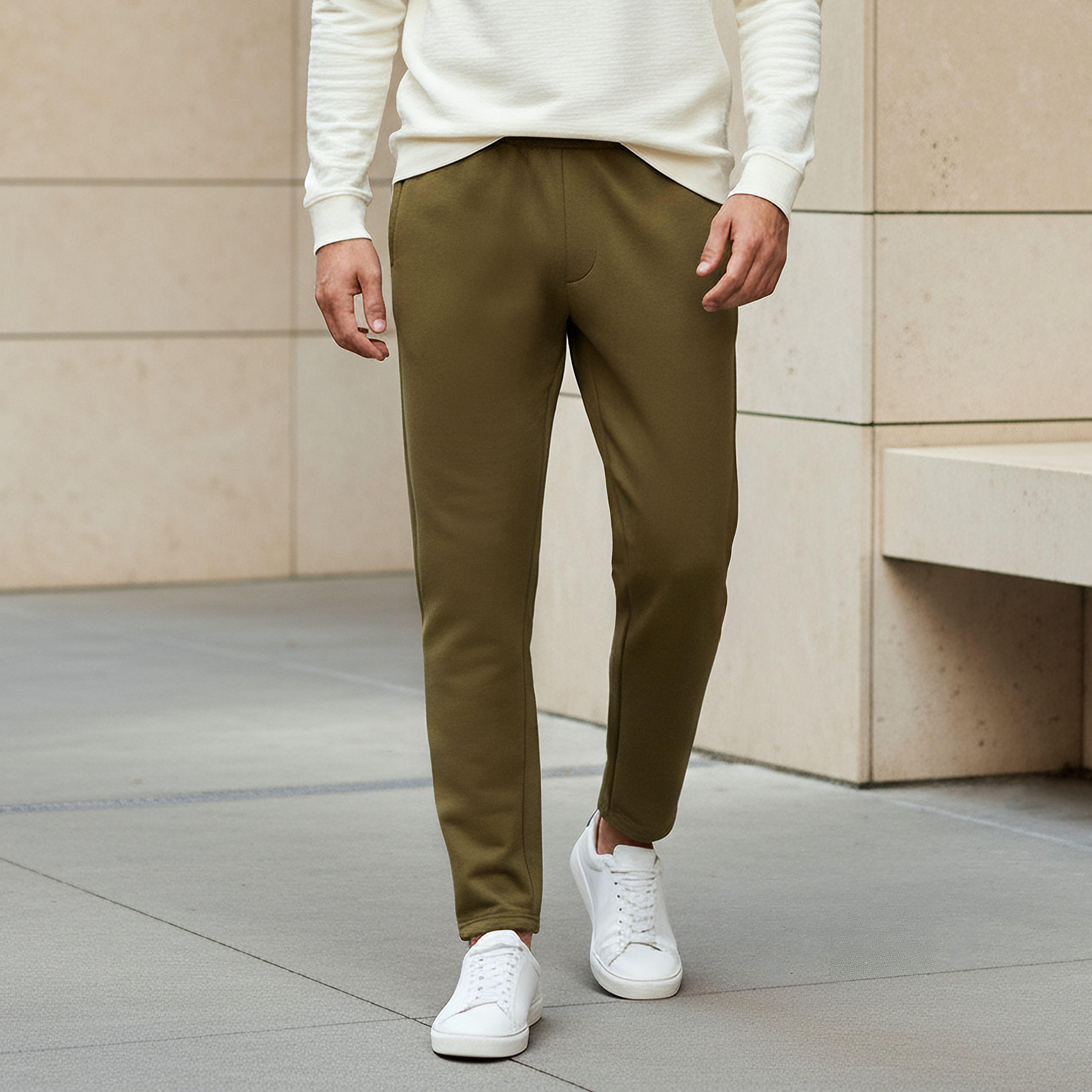 بنطلون رياضي رجالي بقصة عادية وجيوب-men-clothing-bottoms-joggers-image-1