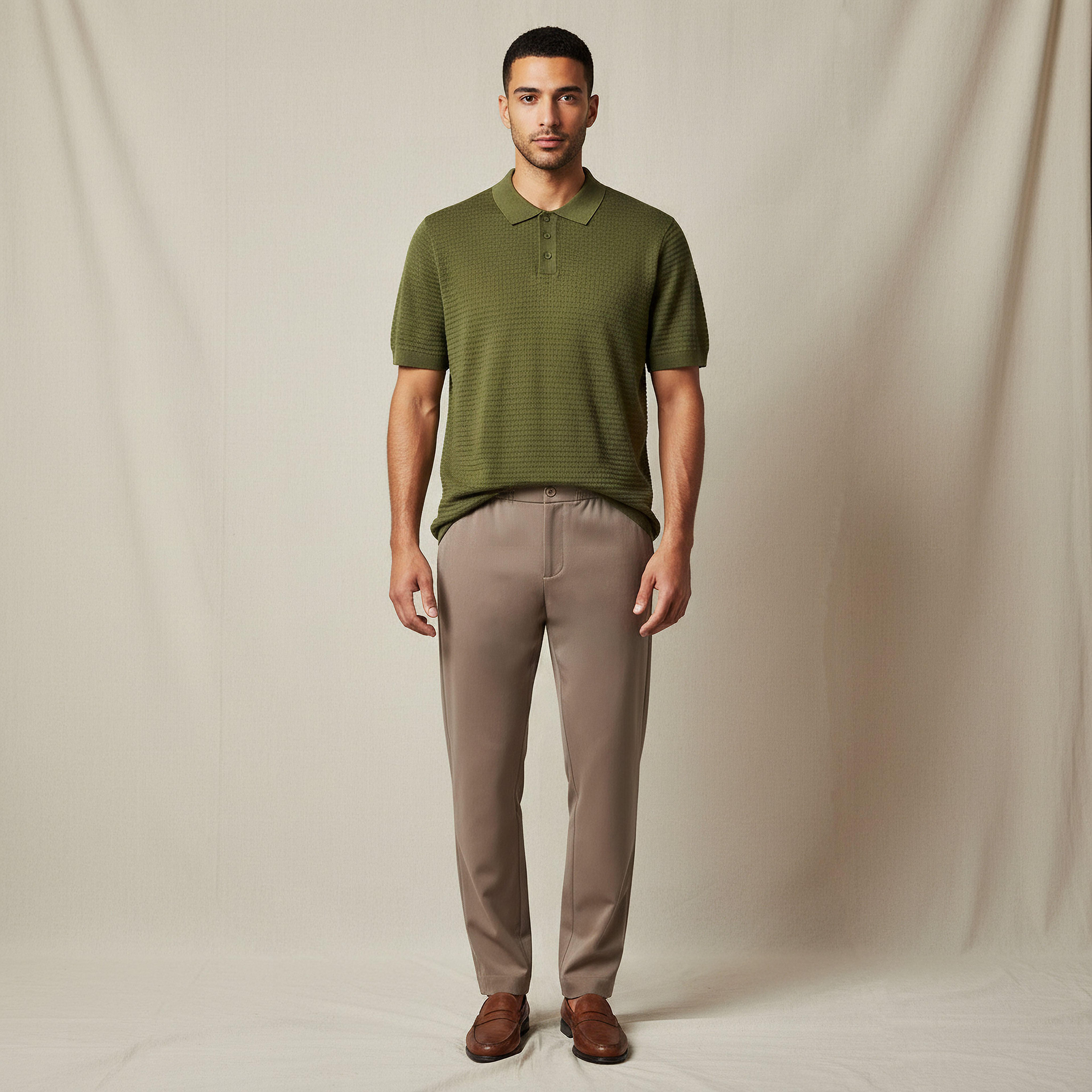 Men Short Sleeves Textured Polo T-shirt-men-clothing-tshirtsandpolos-polos-image-2