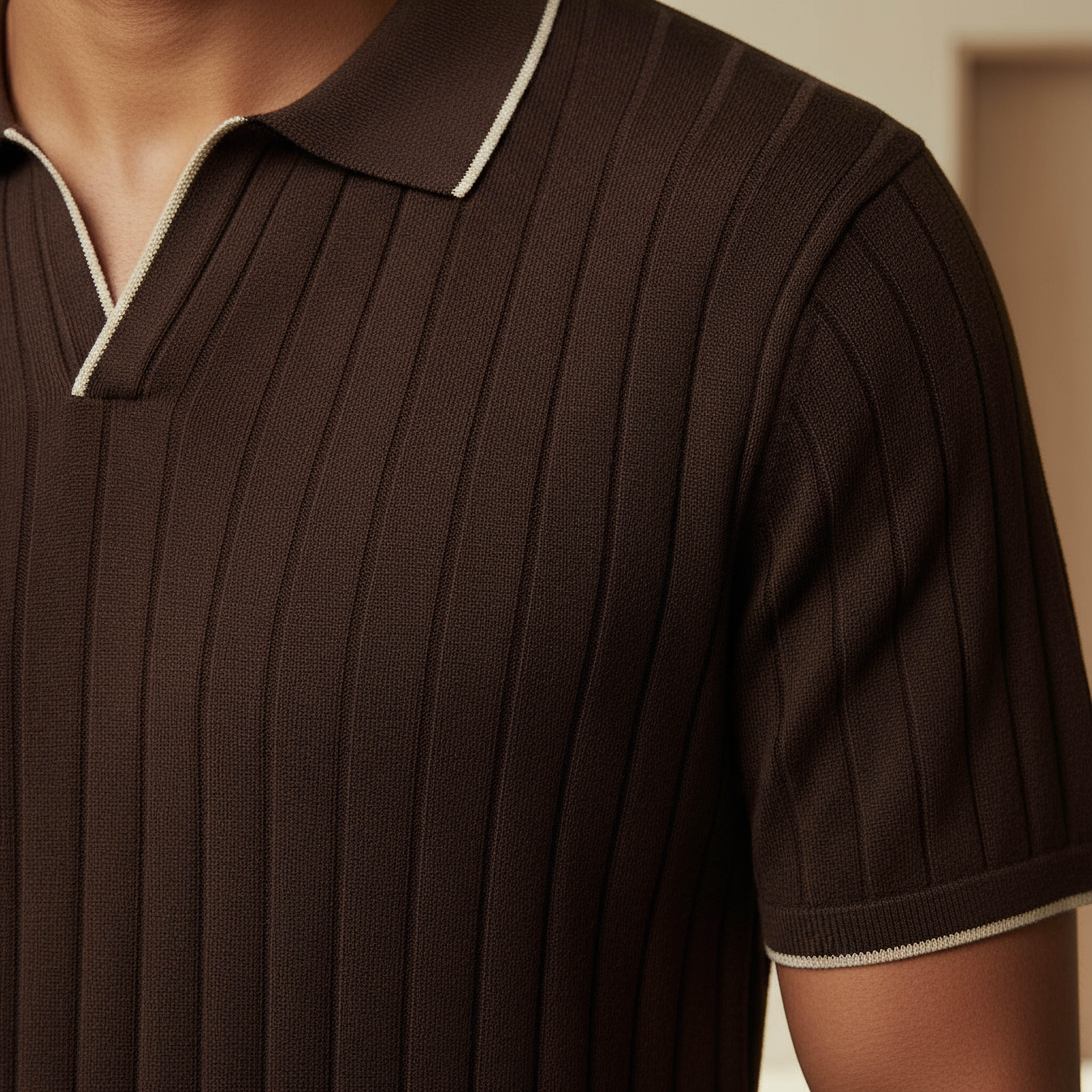 Men Short Sleeves Ribbed Polo T-shirt-men-clothing-tshirtsandpolos-polos-image-2