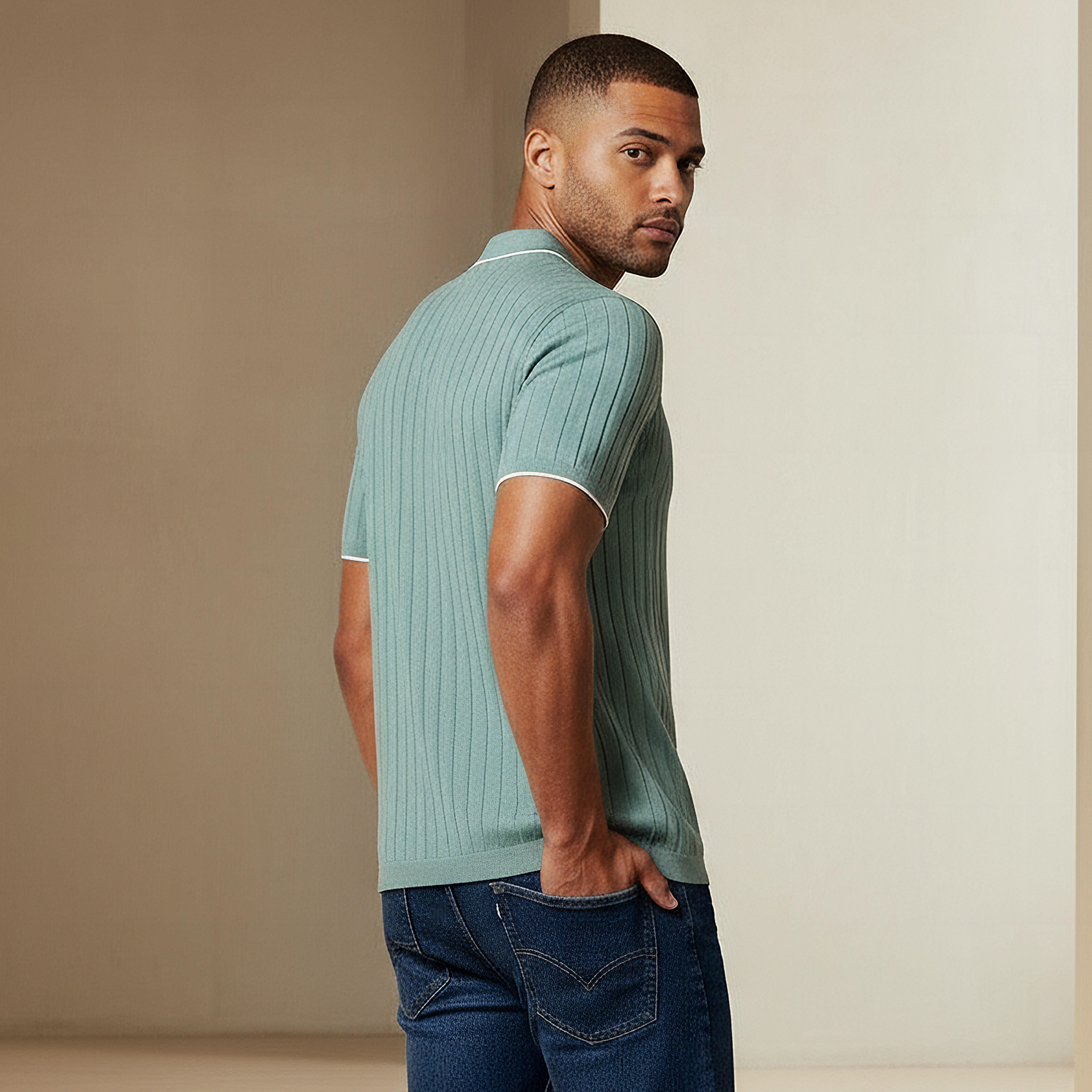 Men Short Sleeves Ribbed Polo T-shirt-men-clothing-tshirtsandpolos-polos-image-3