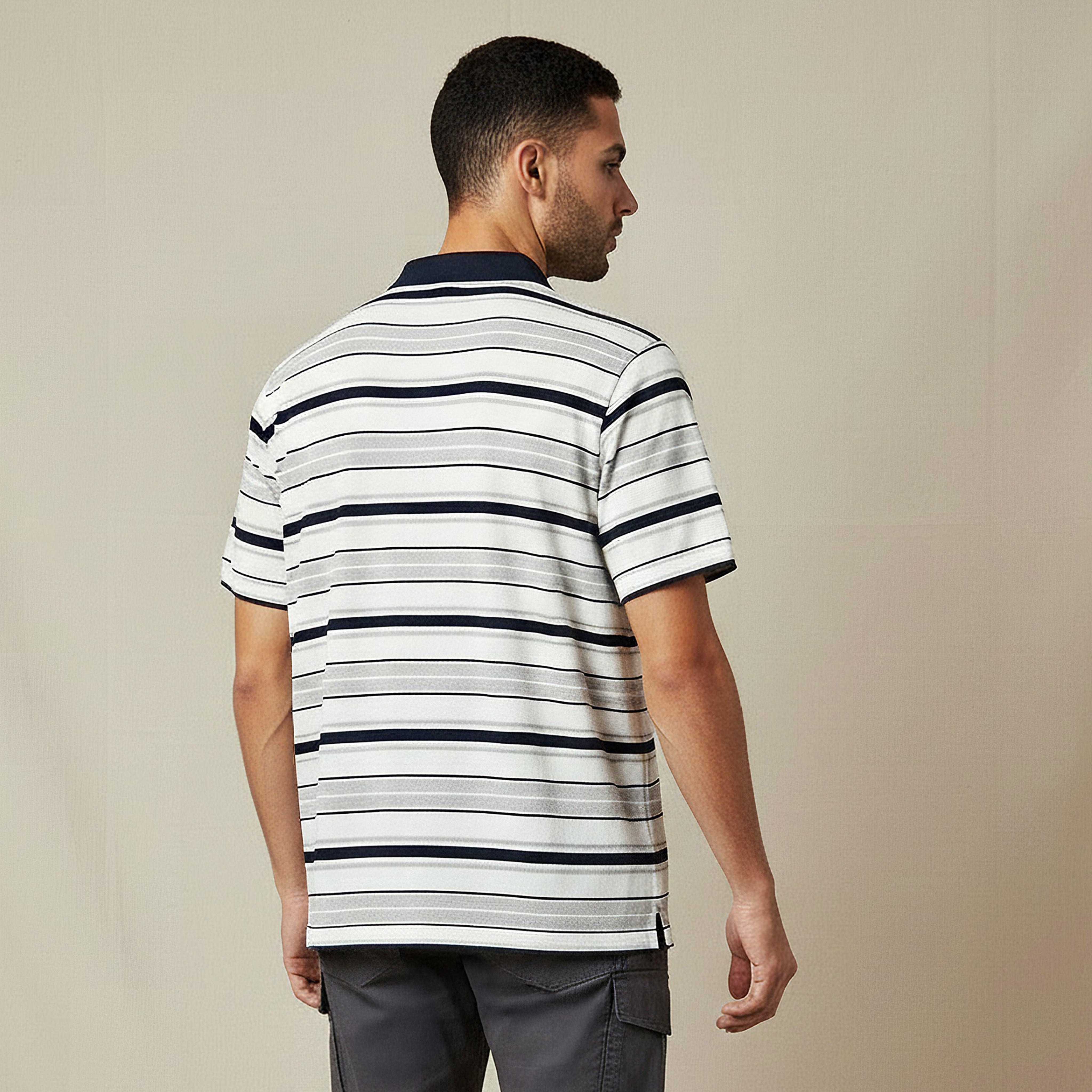 Men Short Sleeves Striped Knitted Polo T-shirt-men-clothing-tshirtsandpolos-polos-image-3