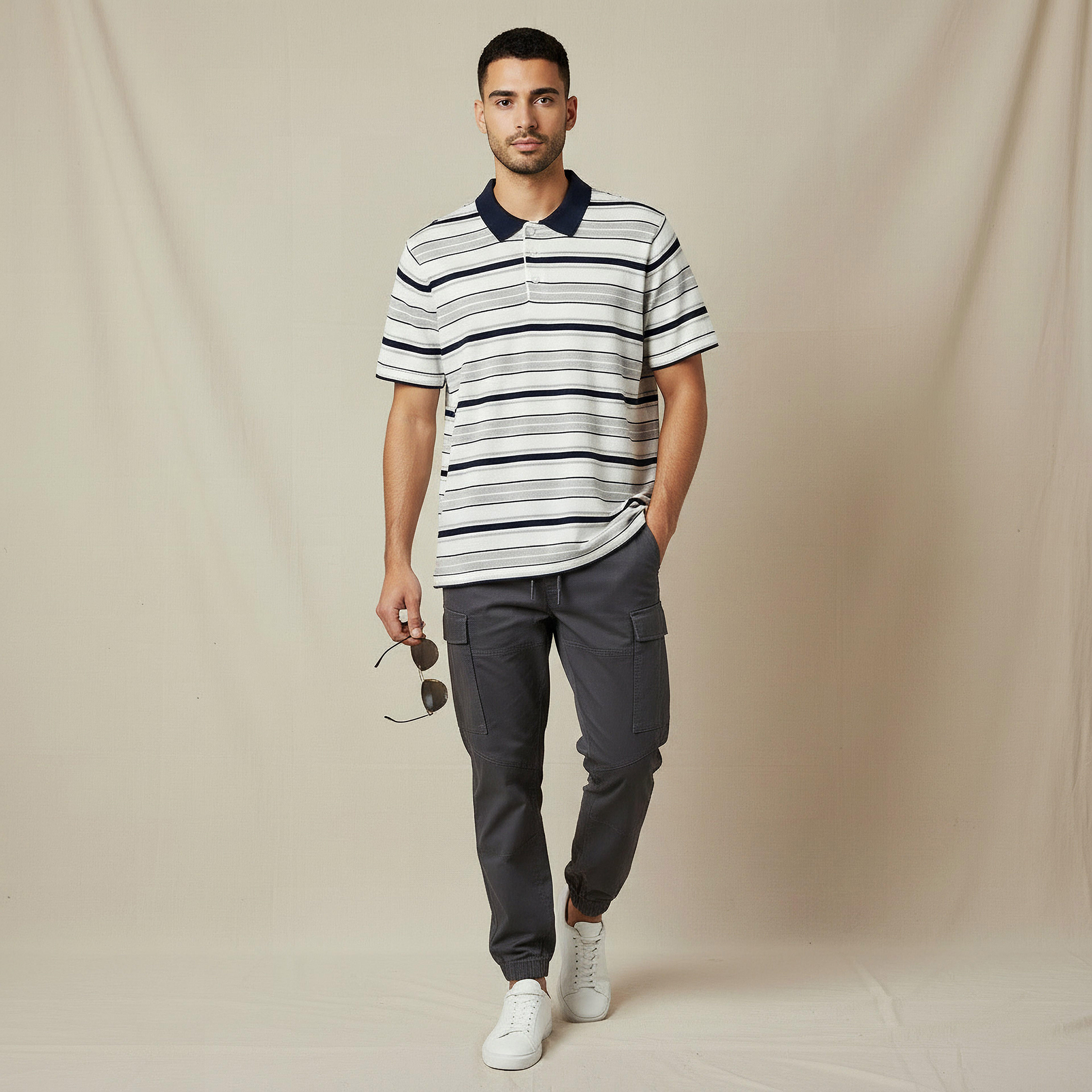 Men Short Sleeves Striped Knitted Polo T-shirt-men-clothing-tshirtsandpolos-polos-image-5