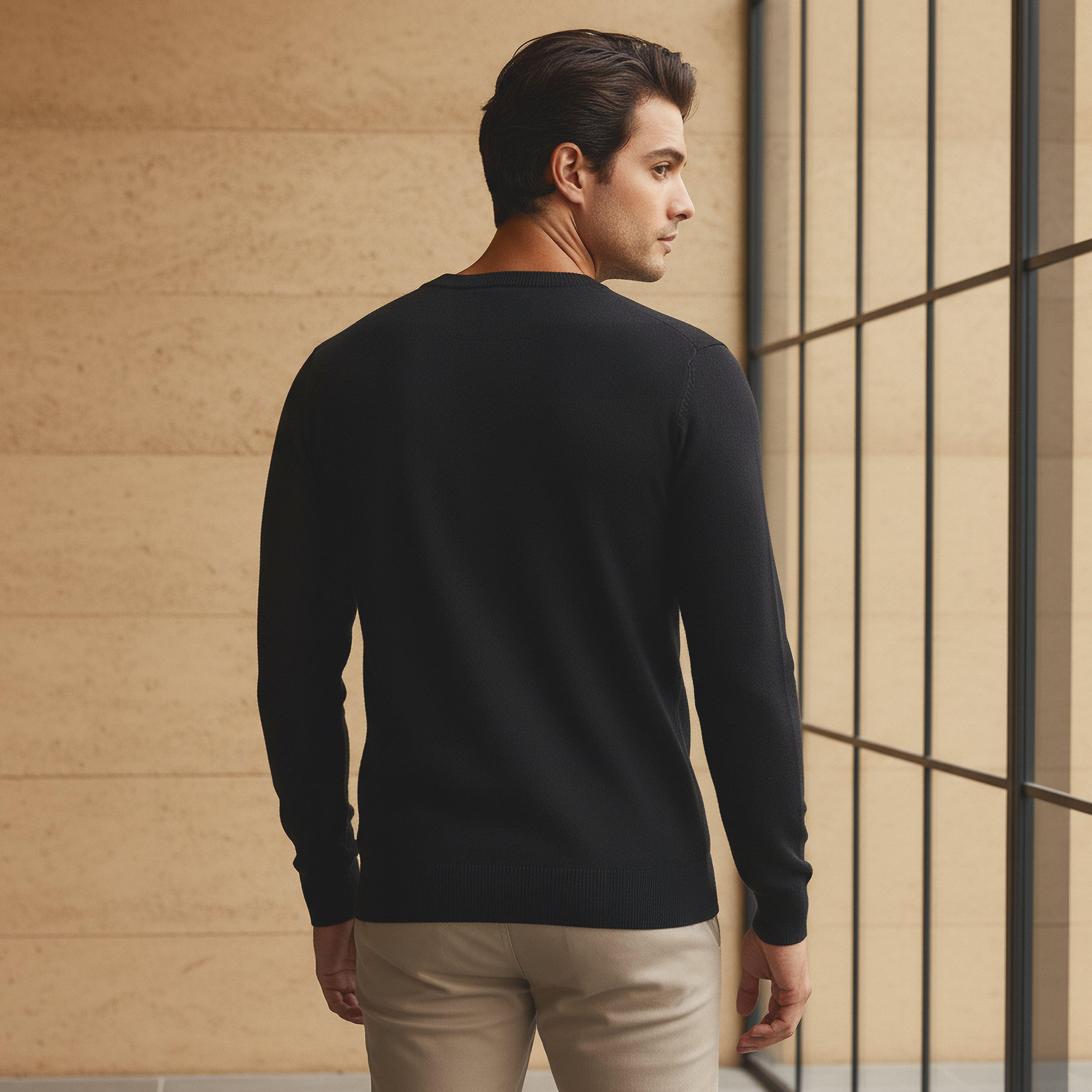 Men Crew Neck Textured Sweater-men-clothing-sweatersandpullovers-image-3