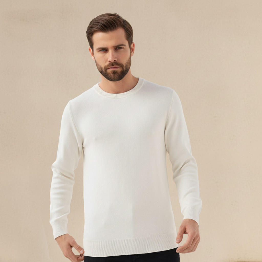 Men Crew Neck Textured Sweater-men-clothing-sweatersandpullovers-image-1