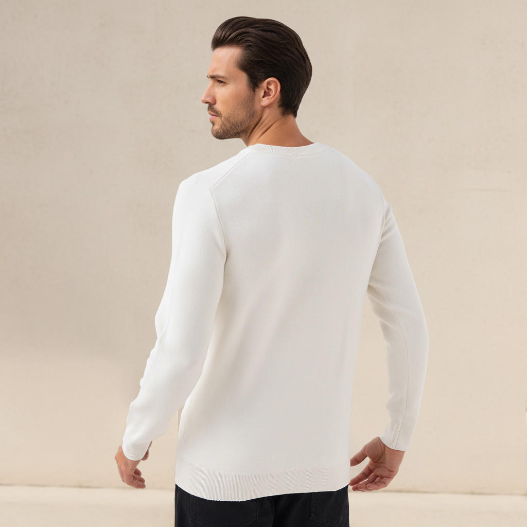 Men Crew Neck Textured Sweater-men-clothing-sweatersandpullovers-image-3