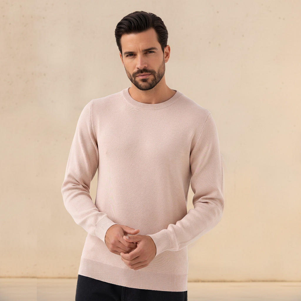 كنزة بارزة الملمس بياقة ضيقة للرجال-men-clothing-sweatersandpullovers-image-5