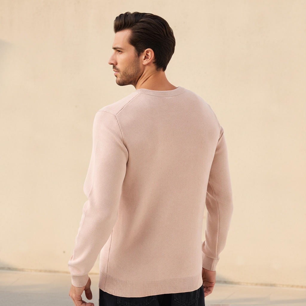 كنزة بارزة الملمس بياقة ضيقة للرجال-men-clothing-sweatersandpullovers-image-3