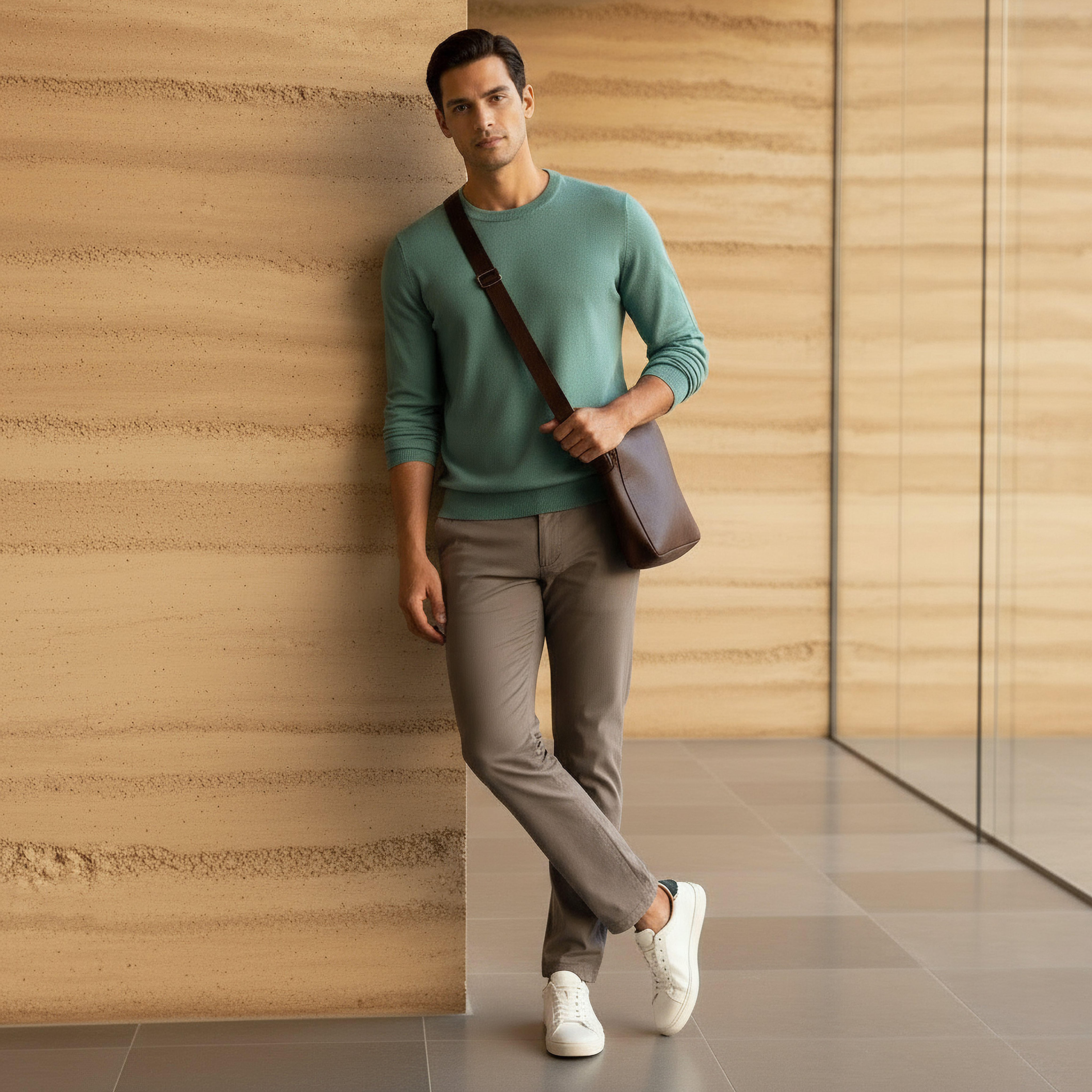Men Crew Neck Textured Sweater-men-clothing-sweatersandpullovers-image-2