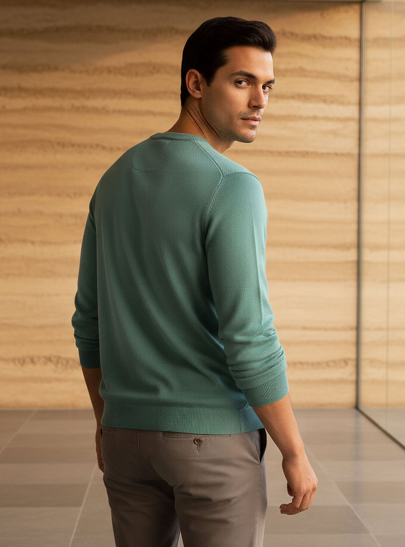 كنزة بارزة الملمس بياقة ضيقة للرجال-men-clothing-sweatersandpullovers-image-3