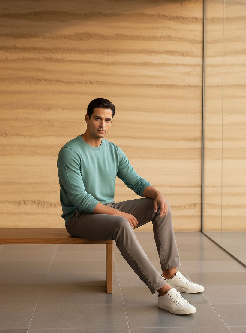 كنزة بارزة الملمس بياقة ضيقة للرجال-men-clothing-sweatersandpullovers-image-5
