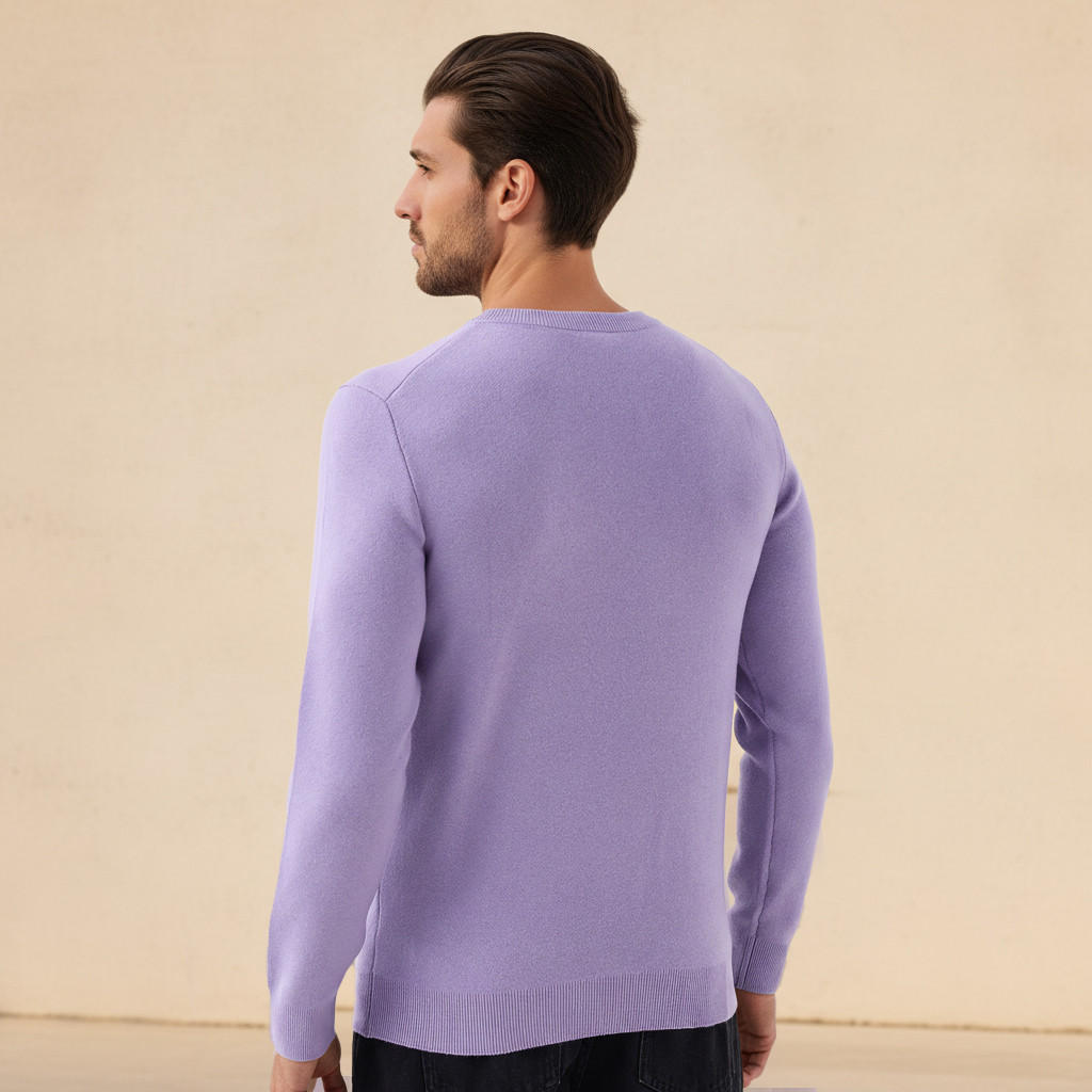 كنزة بارزة الملمس بياقة ضيقة للرجال-men-clothing-sweatersandpullovers-image-3