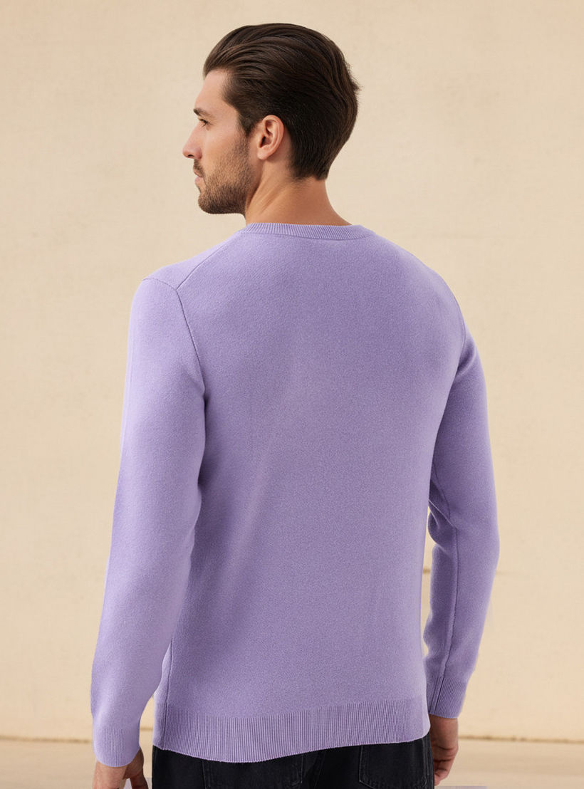 كنزة بارزة الملمس بياقة ضيقة للرجال-men-clothing-sweatersandpullovers-image-3