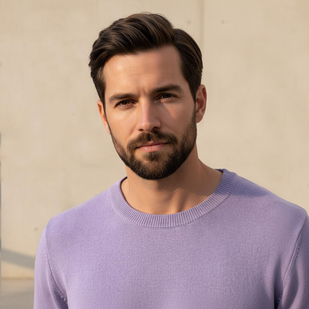 كنزة بارزة الملمس بياقة ضيقة للرجال-men-clothing-sweatersandpullovers-image-4