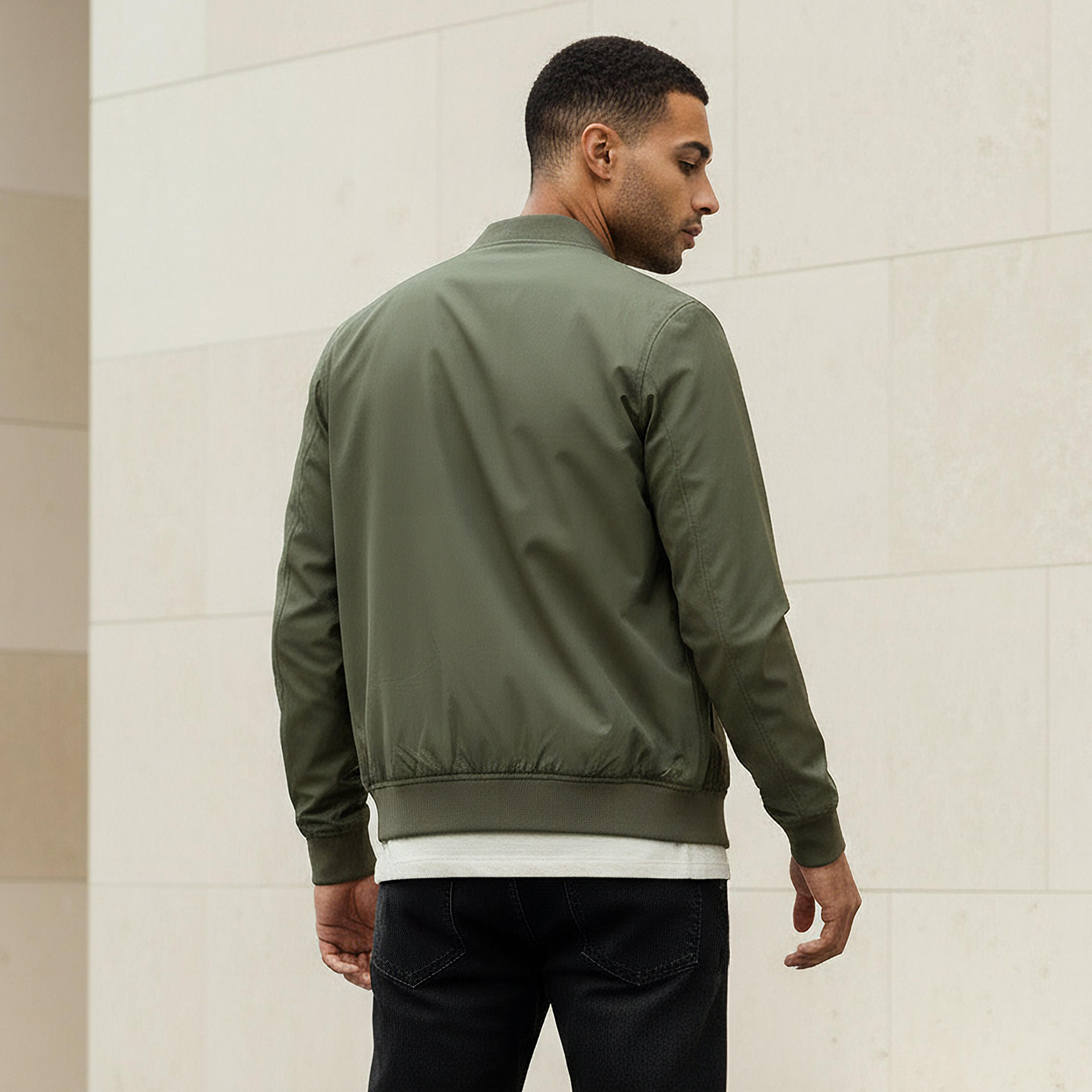Men Bomber Jacket with Zip Closure-men-clothing-jacketsandblazers-jackets-image-3