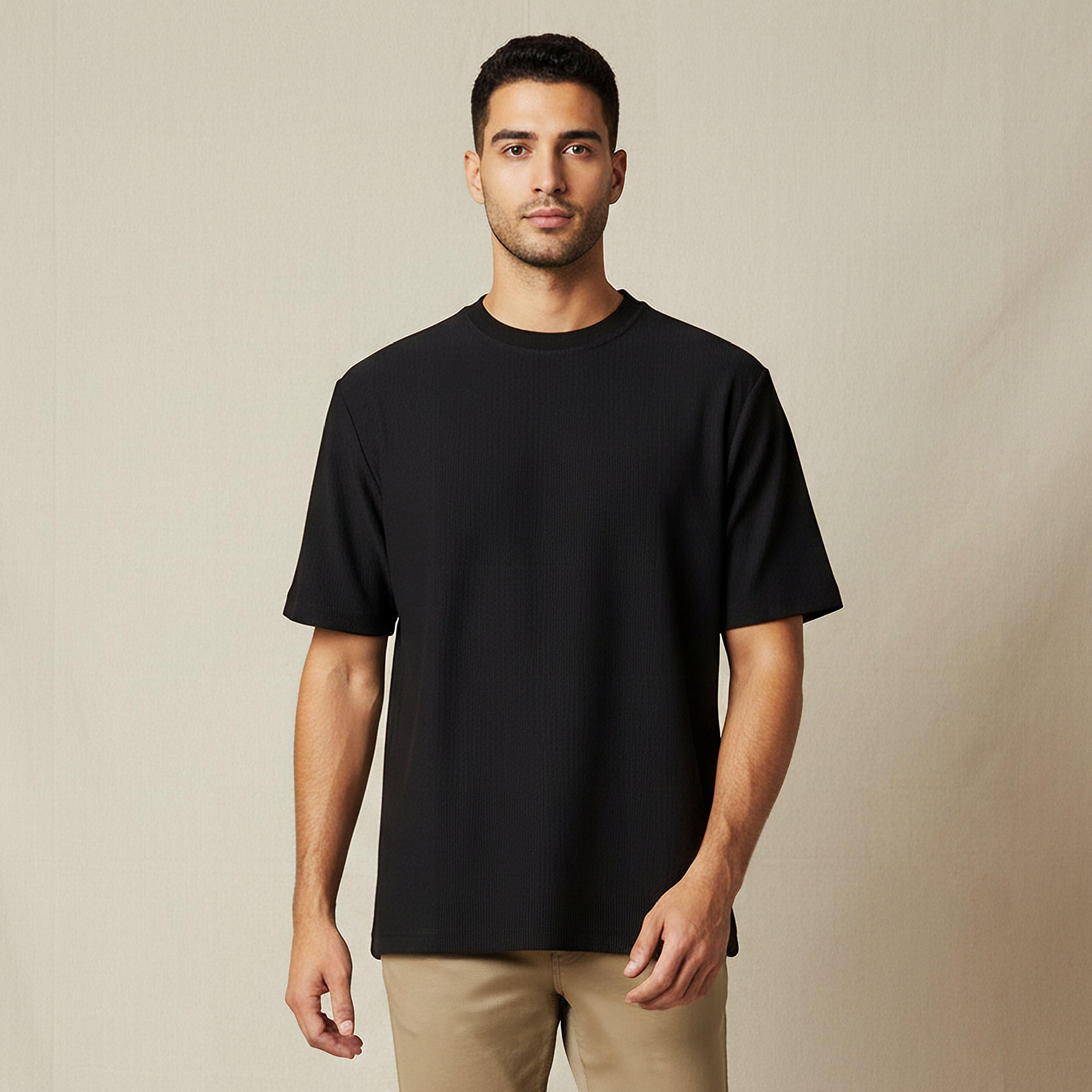 Men Regular Fit Crew Neck Short Sleeves T-shirt-men-clothing-tshirtsandpolos-tshirts-image-1