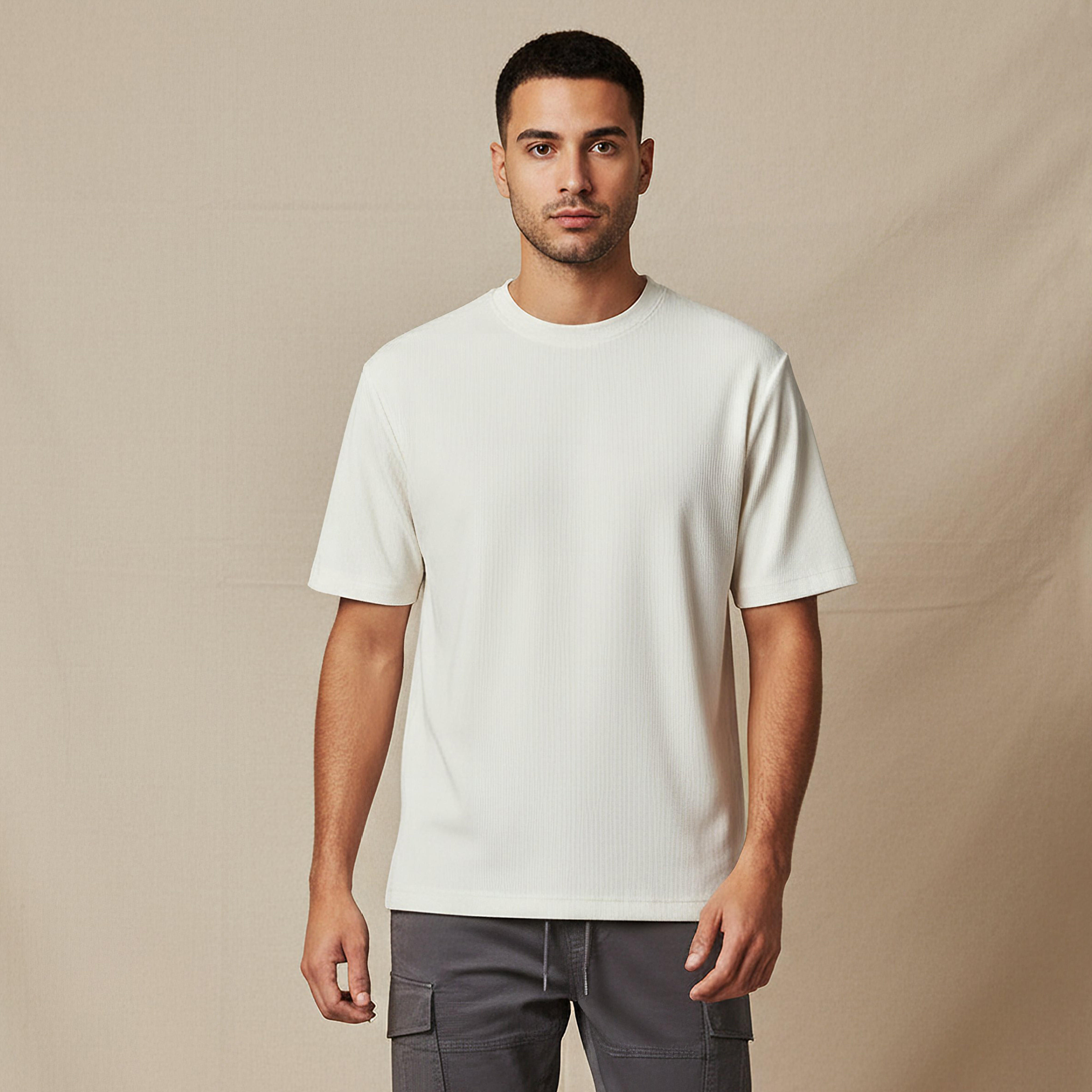 Men Regular Fit Crew Neck Short Sleeves T-shirt-men-clothing-tshirtsandpolos-tshirts-image-1