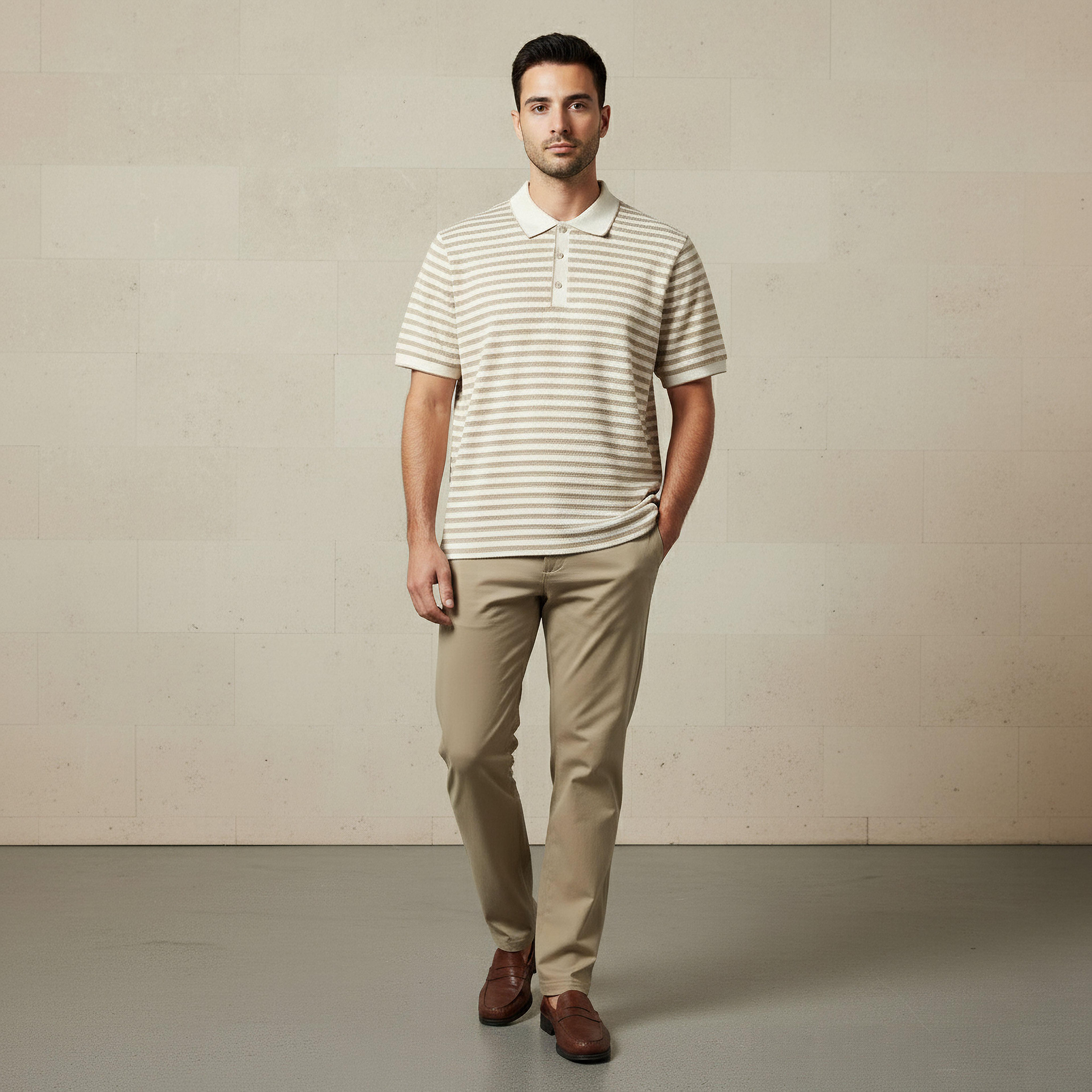 Men Short Sleeves Striped Polo T-shirt-men-clothing-tshirtsandpolos-polos-image-2