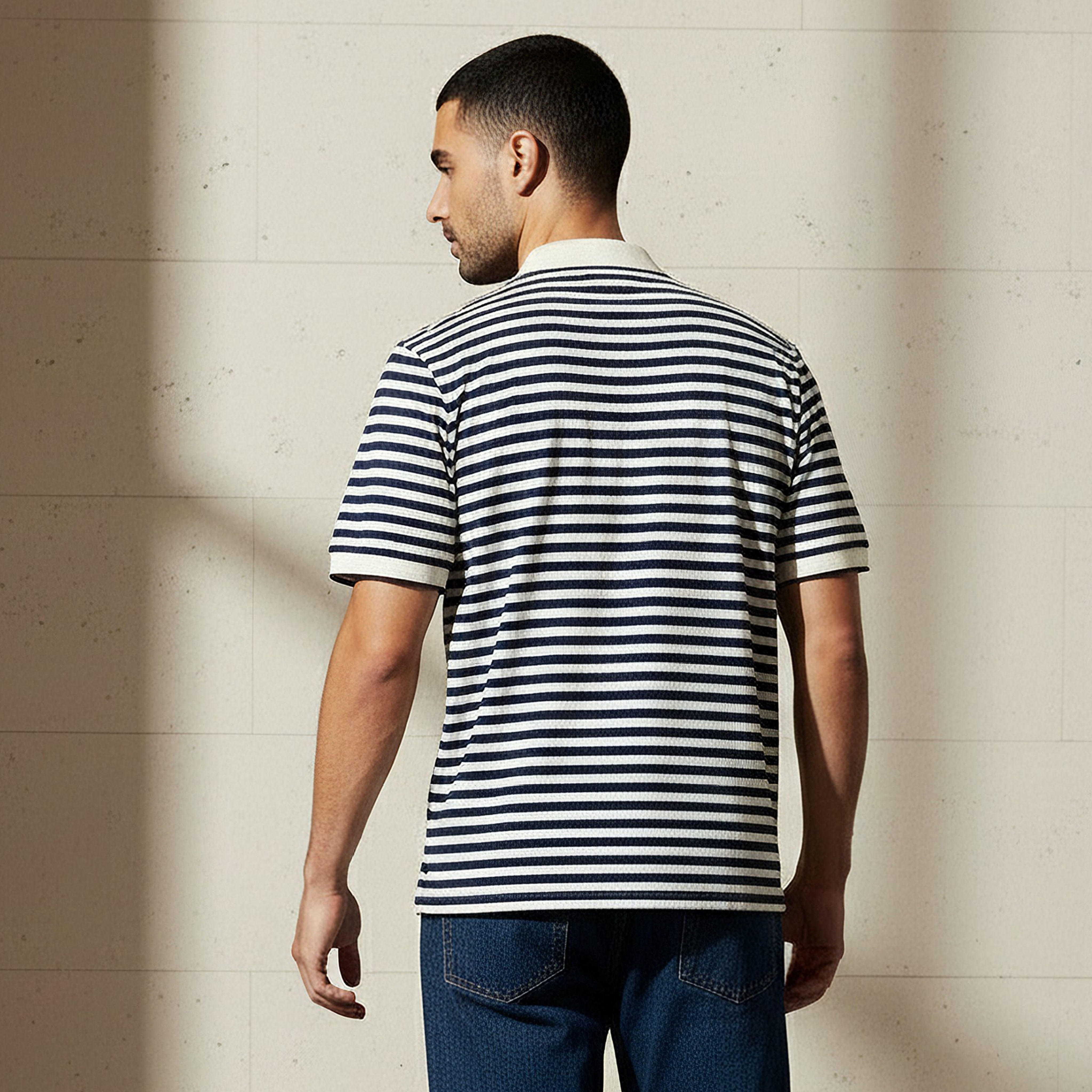 Men Short Sleeves Striped Polo T-shirt-men-clothing-tshirtsandpolos-polos-image-2