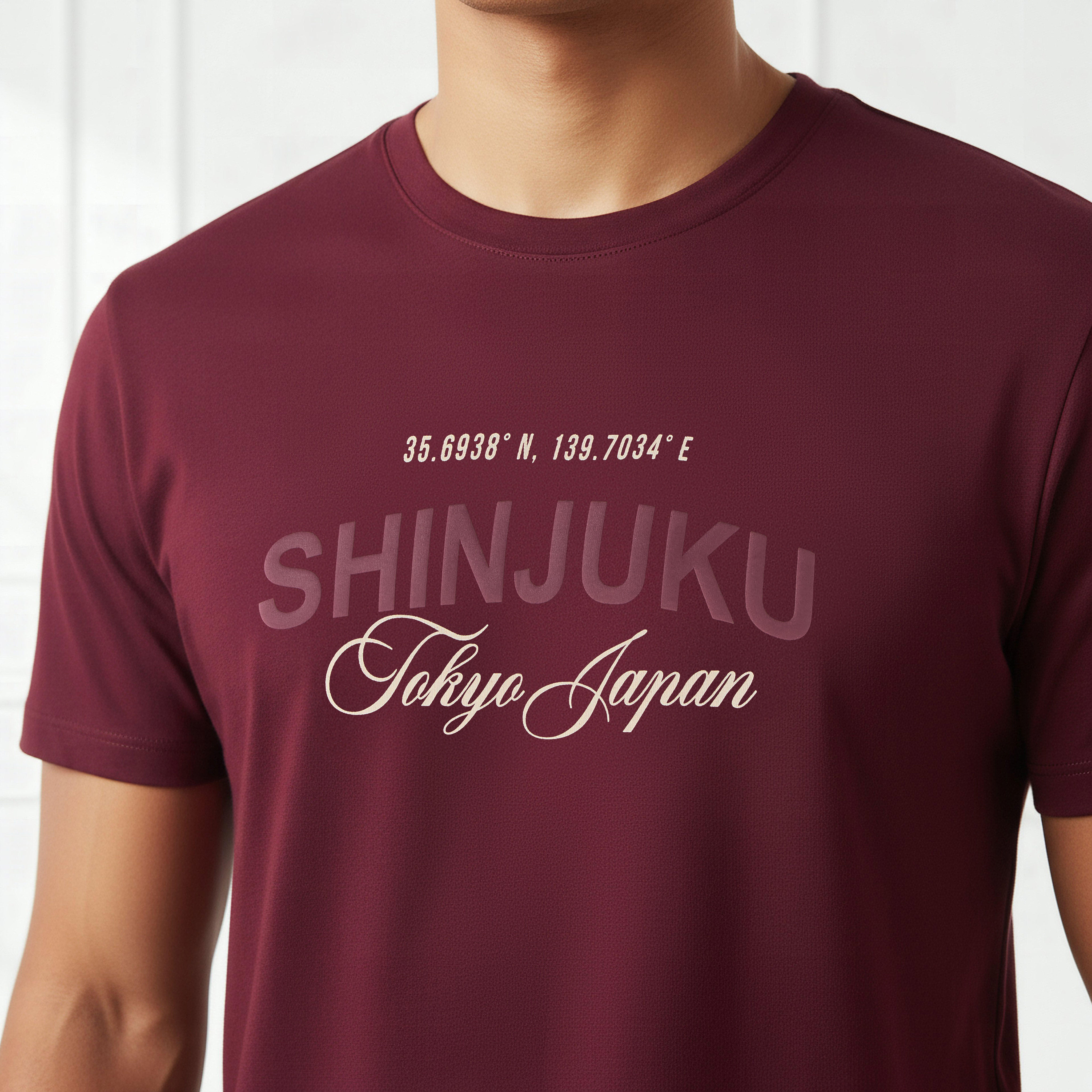 تيشيرت بقصة سليم وياقة ضيقة وأكمام قصيرة وطبعات للرجال-men-clothing-tshirtsandpolos-tshirts-image-4