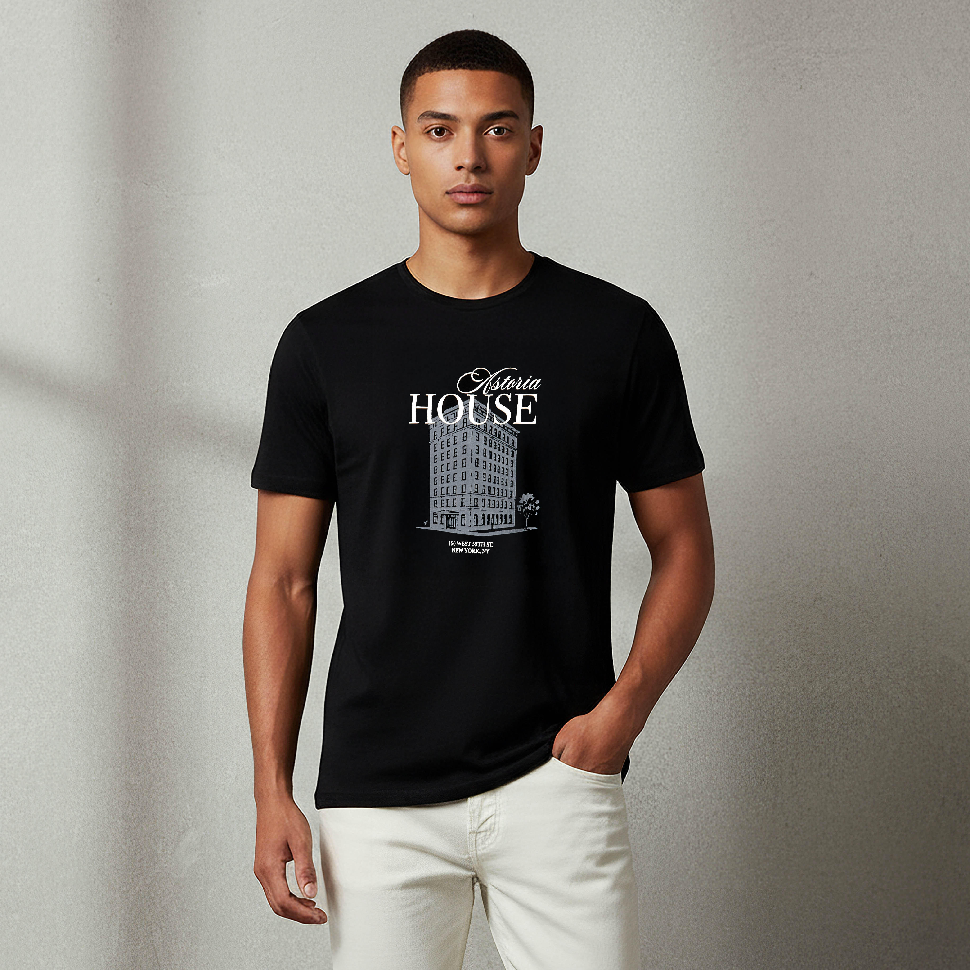 Men Slim Fit Crew Neck Short Sleeves Graphic Print T-shirt-men-clothing-tshirtsandpolos-tshirts-image-1