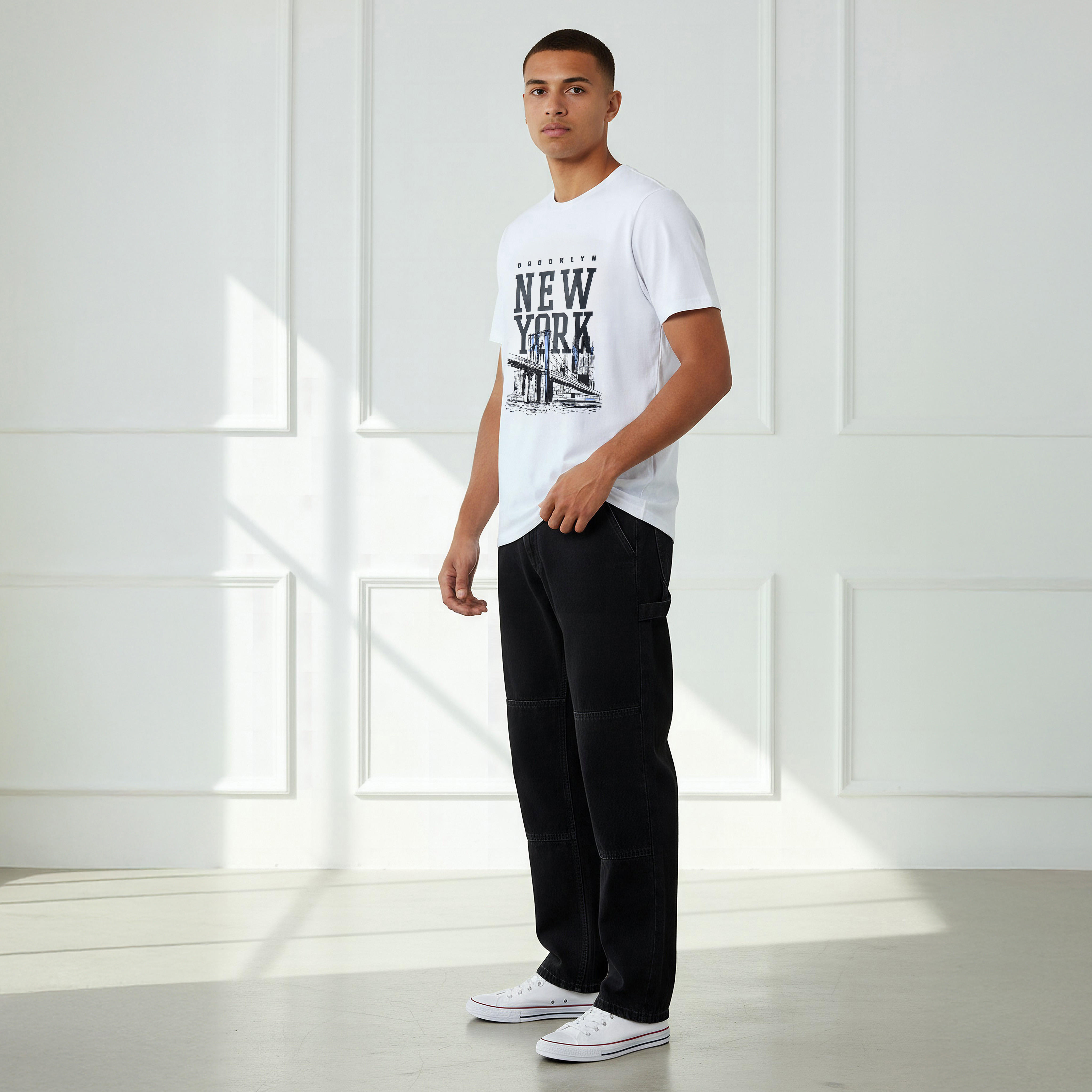 Men Slim Fit Crew Neck Short Sleeves New York Print T-shirt-men-clothing-tshirtsandpolos-tshirts-image-2