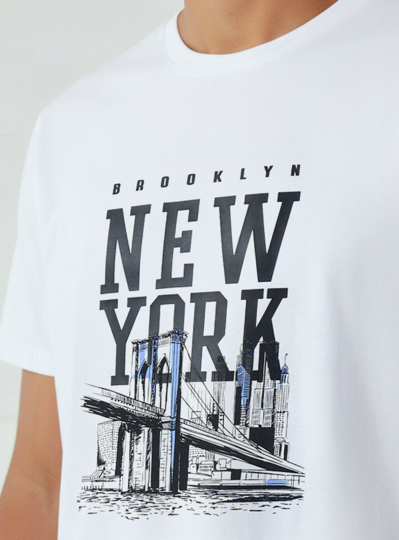 Men Slim Fit Crew Neck Short Sleeves New York Print T-shirt-men-clothing-tshirtsandpolos-tshirts-image-4