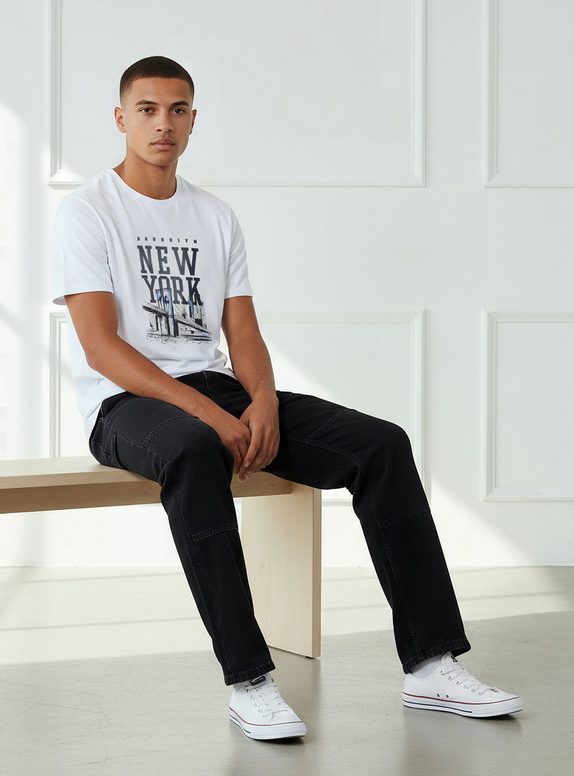 Men Slim Fit Crew Neck Short Sleeves New York Print T-shirt-men-clothing-tshirtsandpolos-tshirts-image-5
