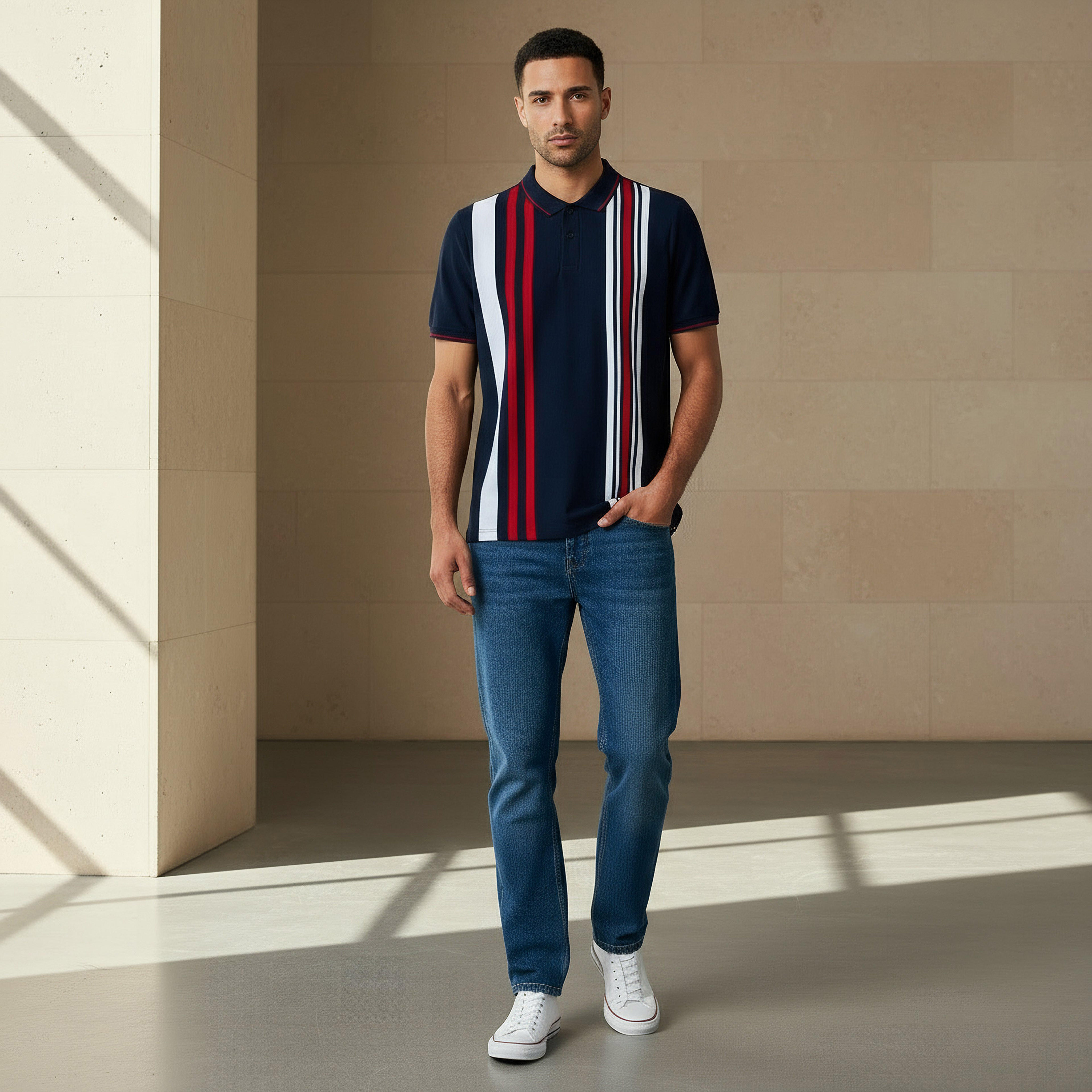 Men Short Sleeves Striped Polo T-shirt-men-clothing-tshirtsandpolos-polos-image-5