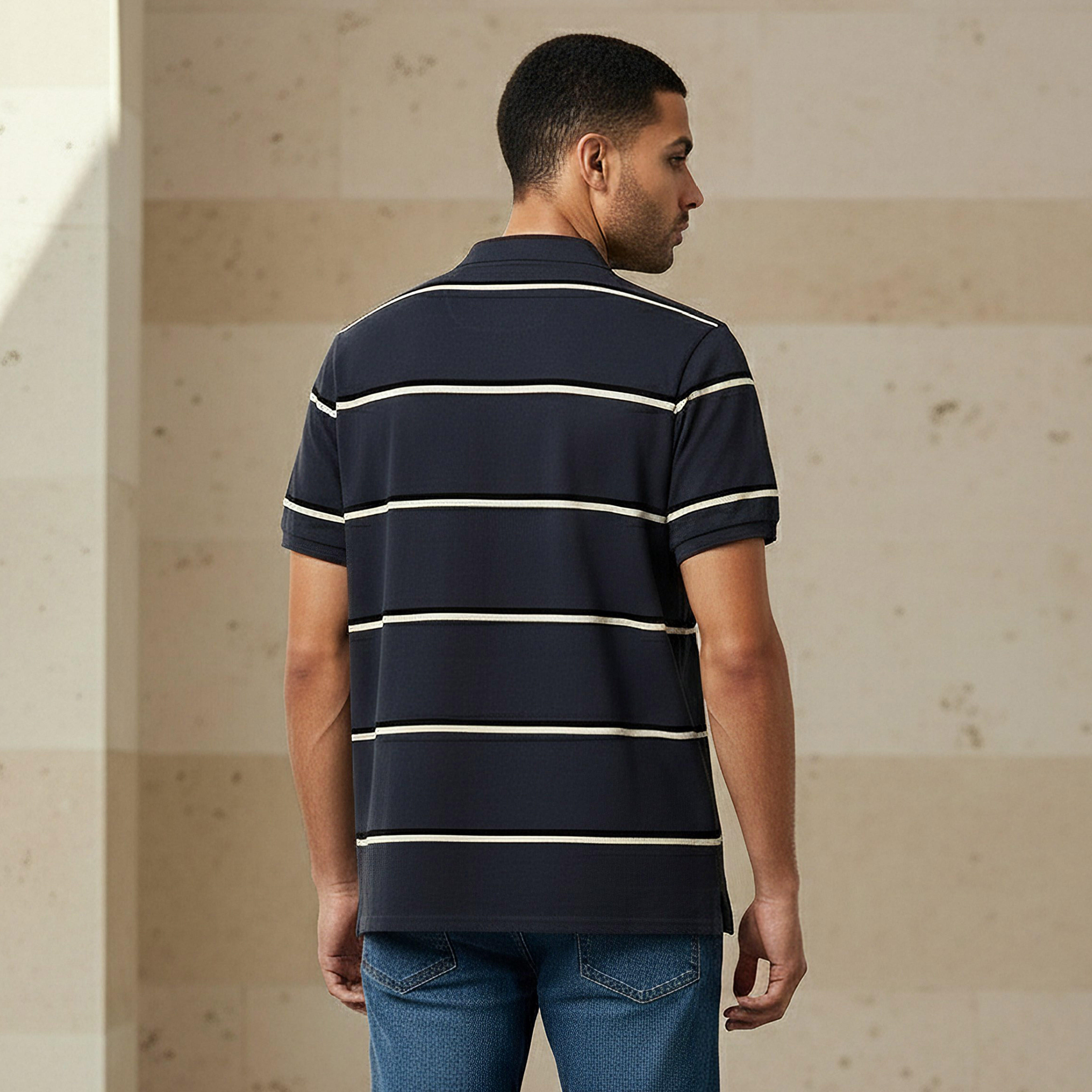 Men Short Sleeve Striped Polo T-shirt-men-clothing-tshirtsandpolos-polos-image-3
