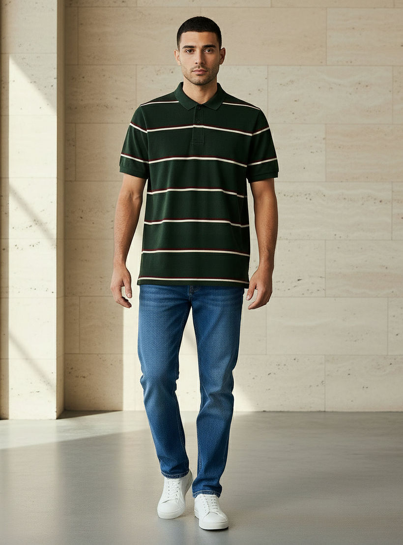Men Short Sleeve Striped Polo T-shirt-men-clothing-tshirtsandpolos-polos-image-2