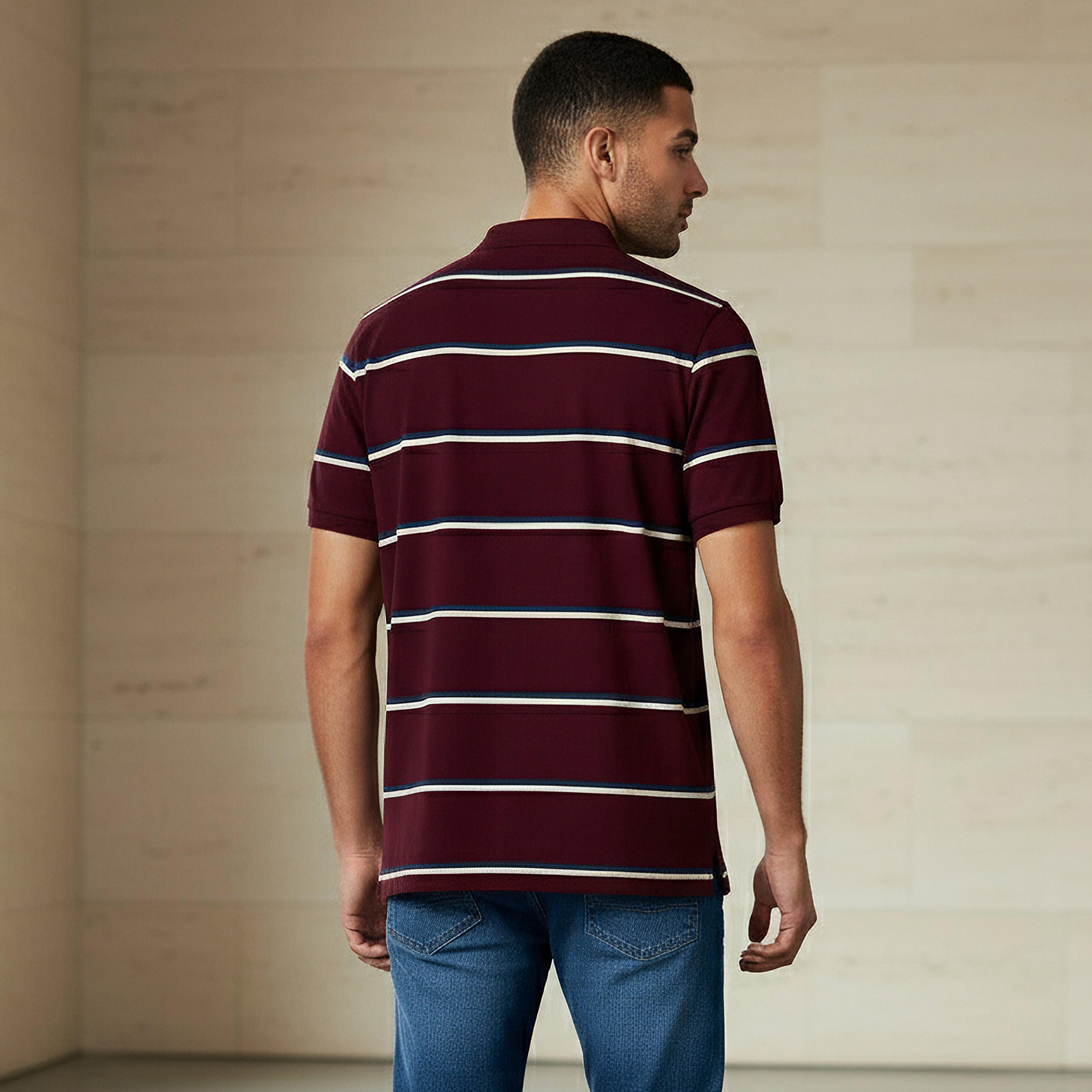 Men Short Sleeve Striped Polo T-shirt-men-clothing-tshirtsandpolos-polos-image-3