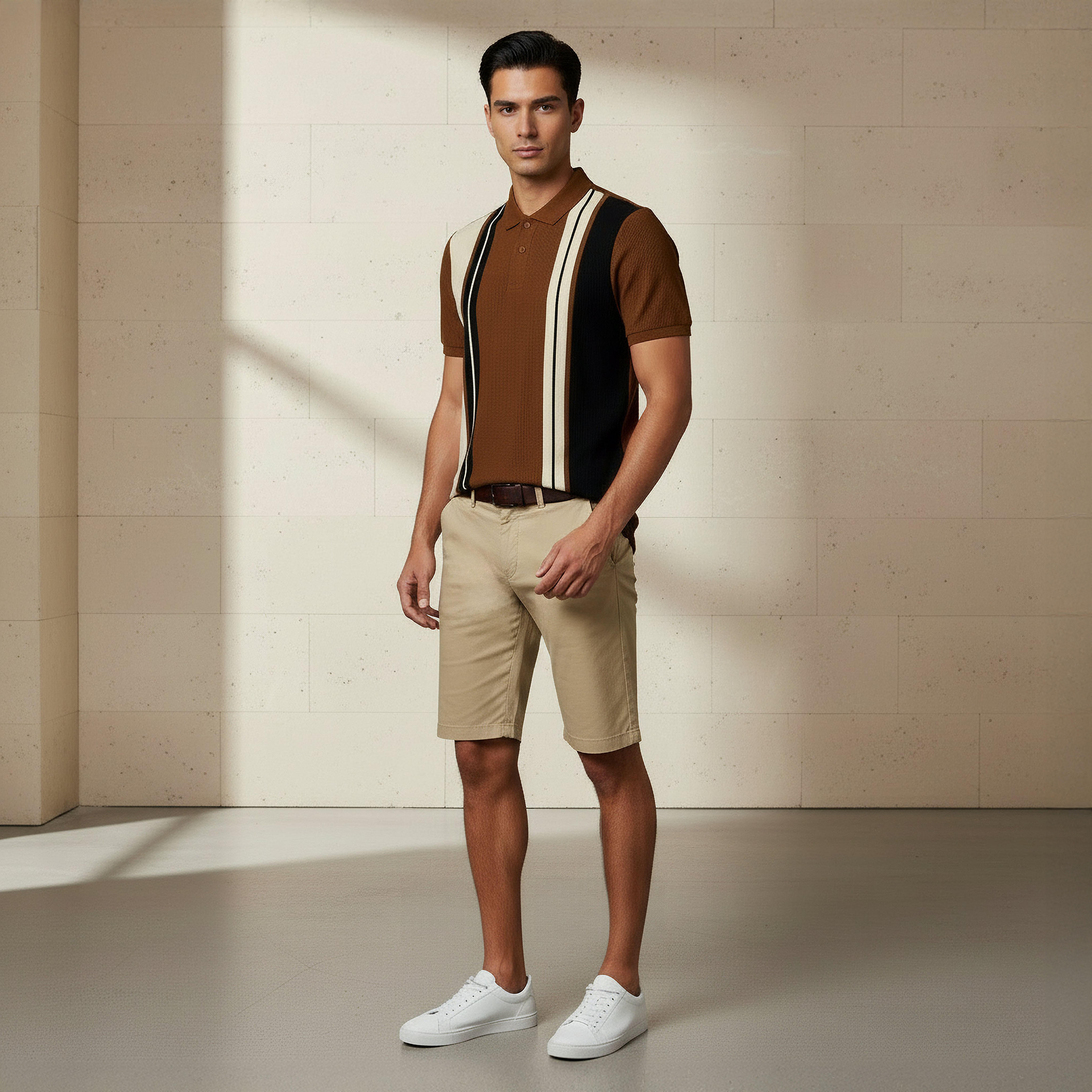 تيشيرت بولو رجالي مخطط بأكمام قصيرة-men-clothing-tshirtsandpolos-polos-image-4