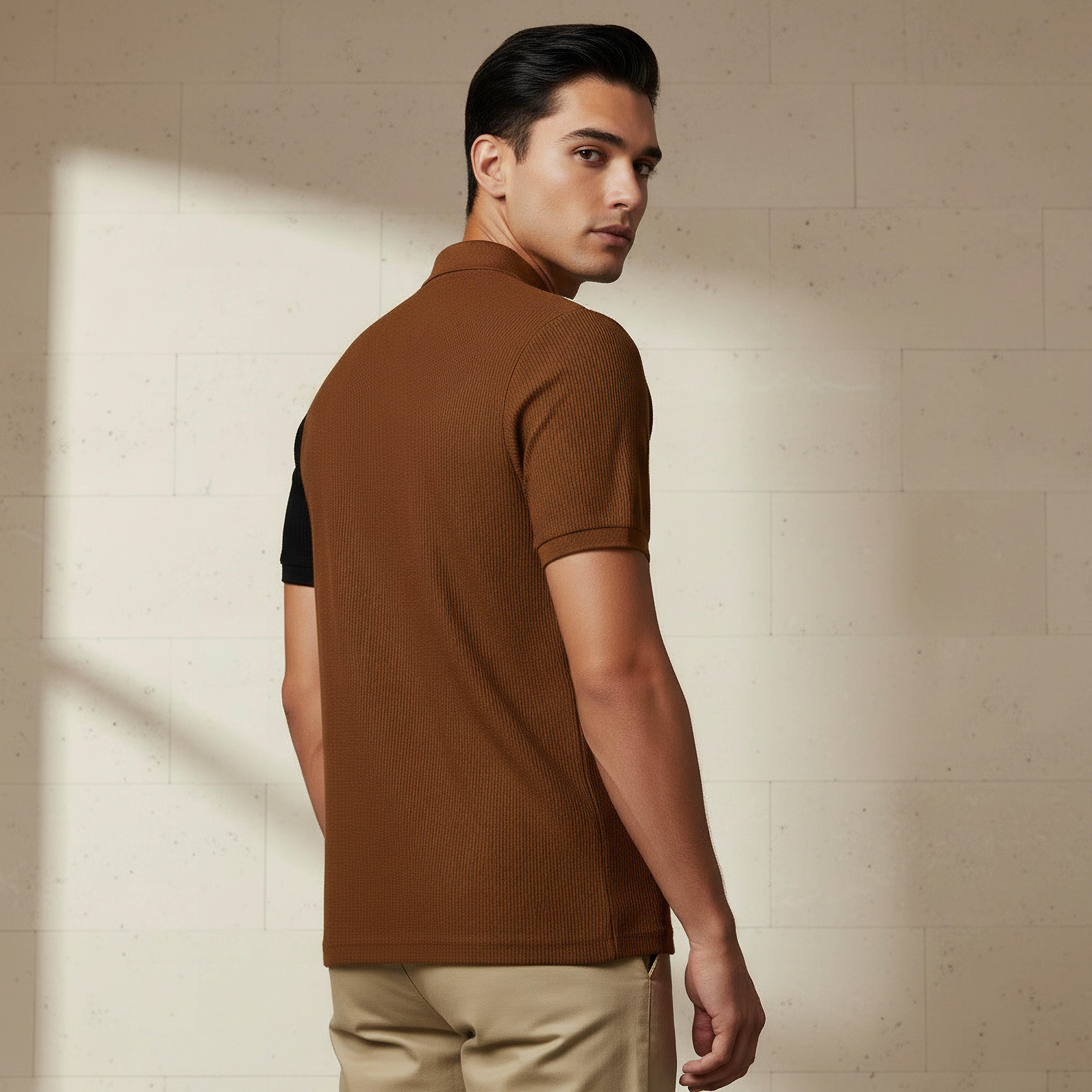 تيشيرت بولو رجالي مخطط بأكمام قصيرة-men-clothing-tshirtsandpolos-polos-image-3
