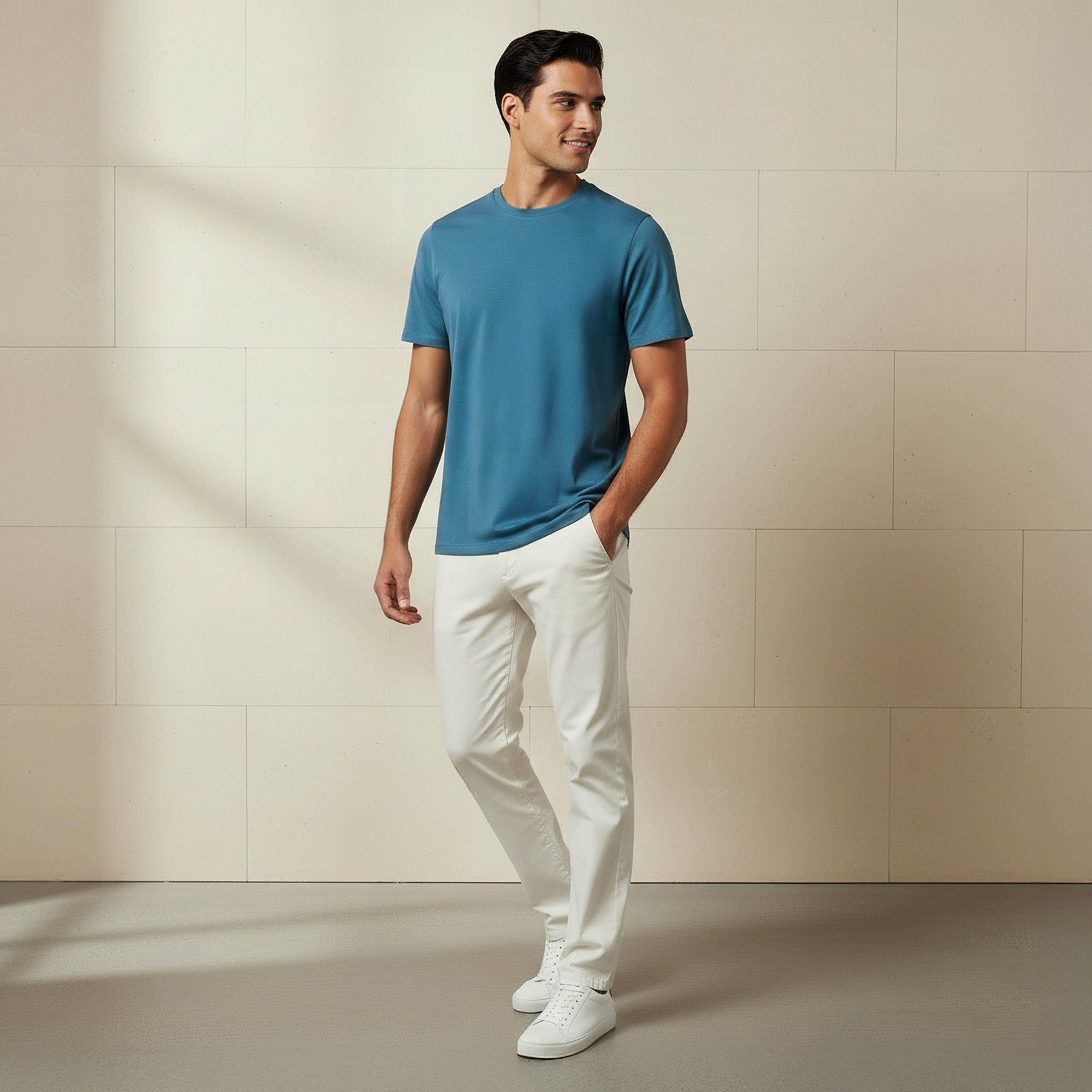 Men Regular Fit Crew Neck Short Sleeves T-shirt-men-clothing-tshirtsandpolos-tshirts-image-2