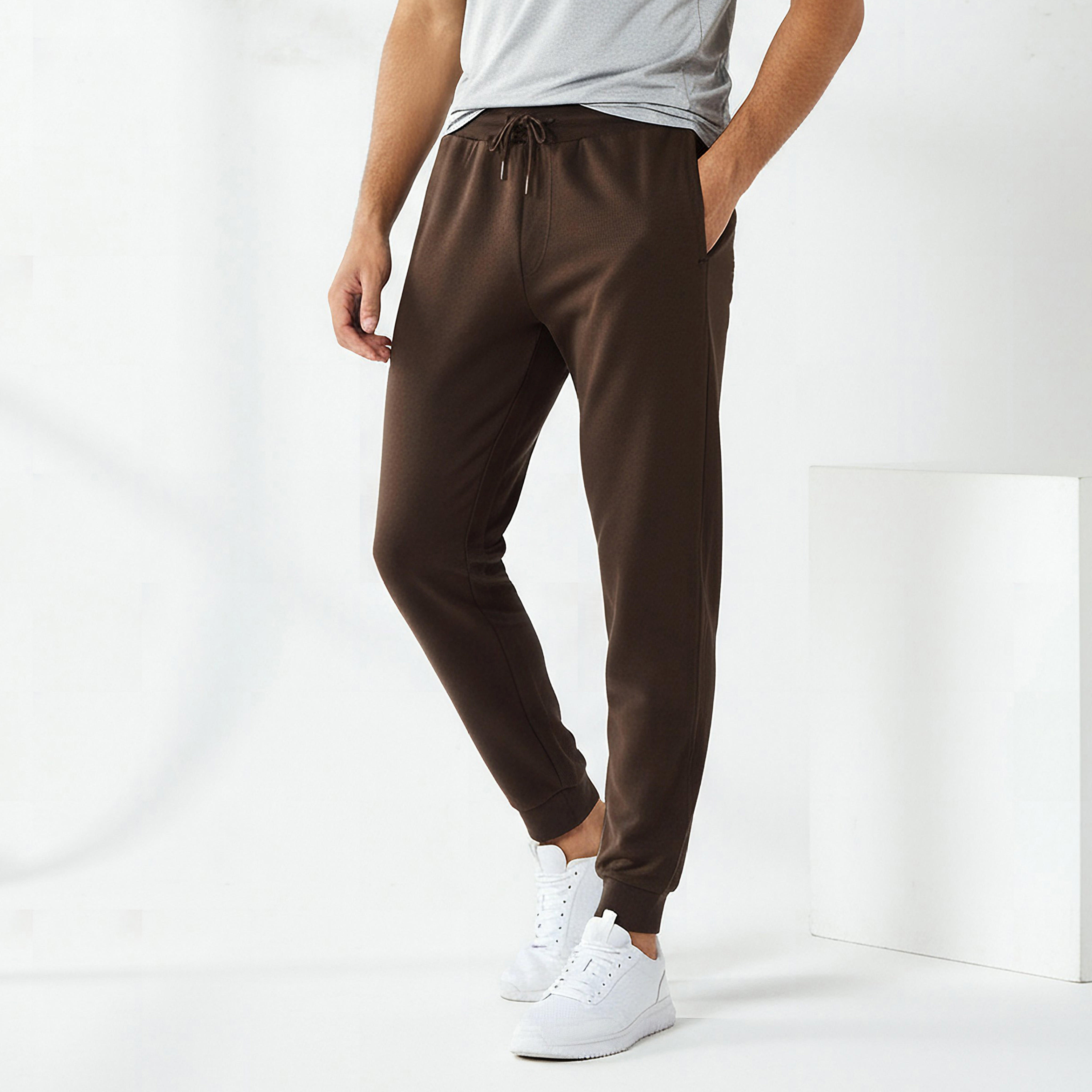 Men Regular Fit Joggers with Pockets-men-clothing-bottoms-joggers-image-2