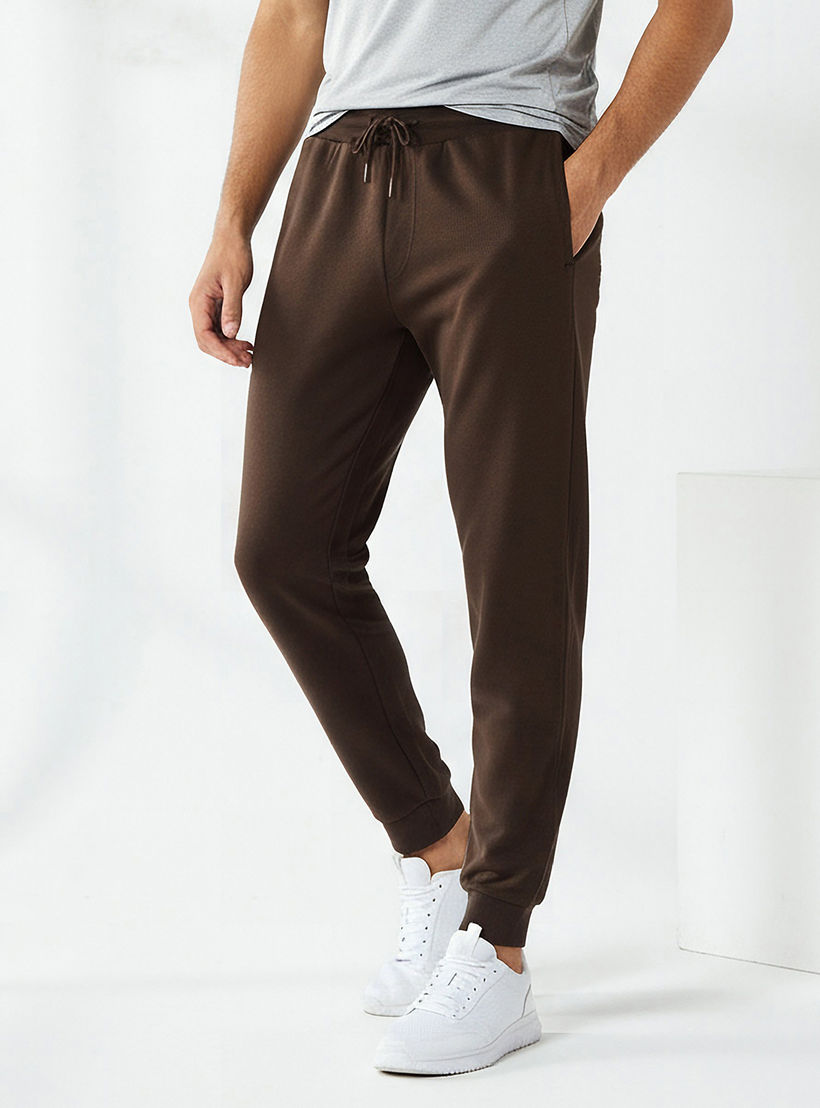 Men Regular Fit Joggers with Pockets-men-clothing-bottoms-joggers-image-2