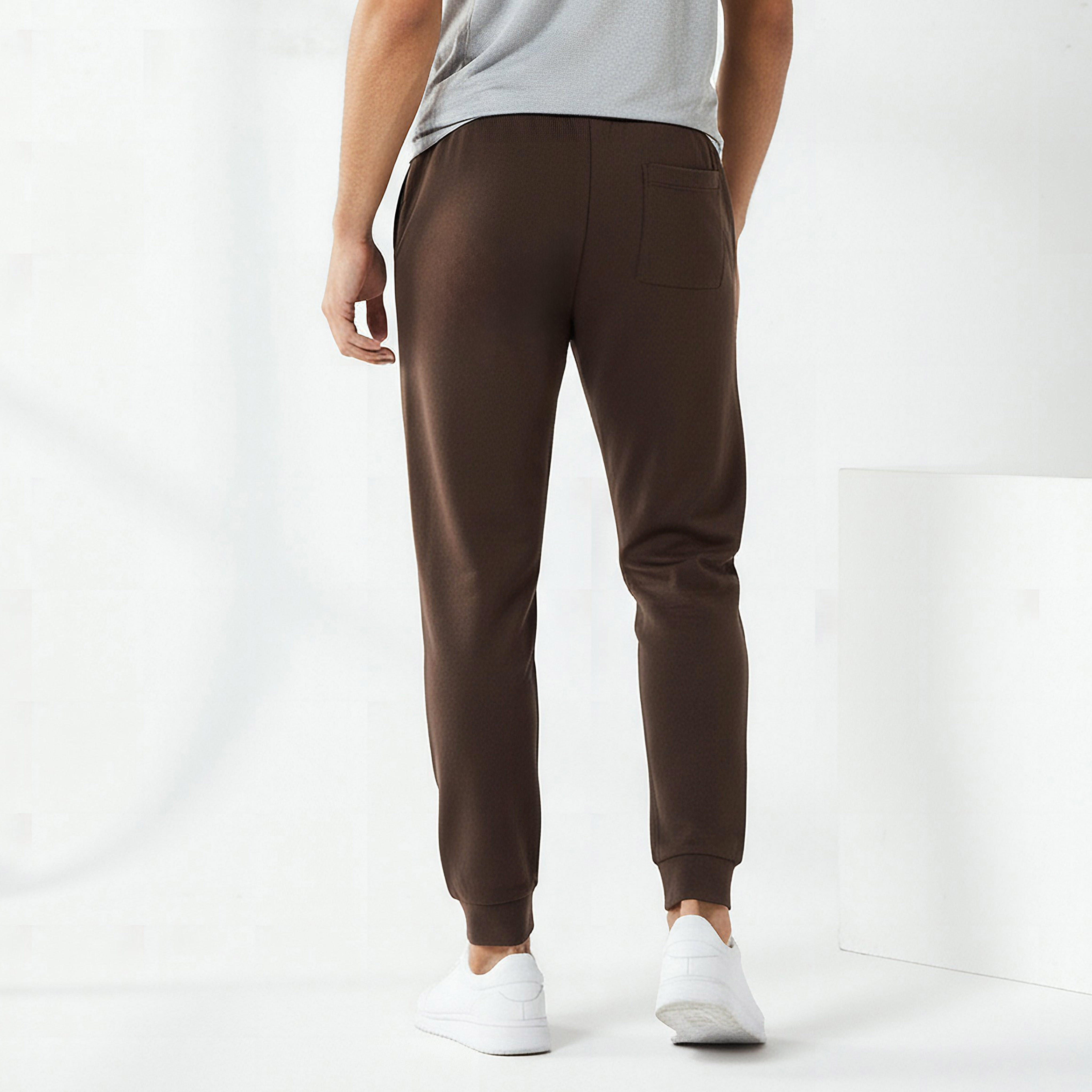 Men Regular Fit Joggers with Pockets-men-clothing-bottoms-joggers-image-4