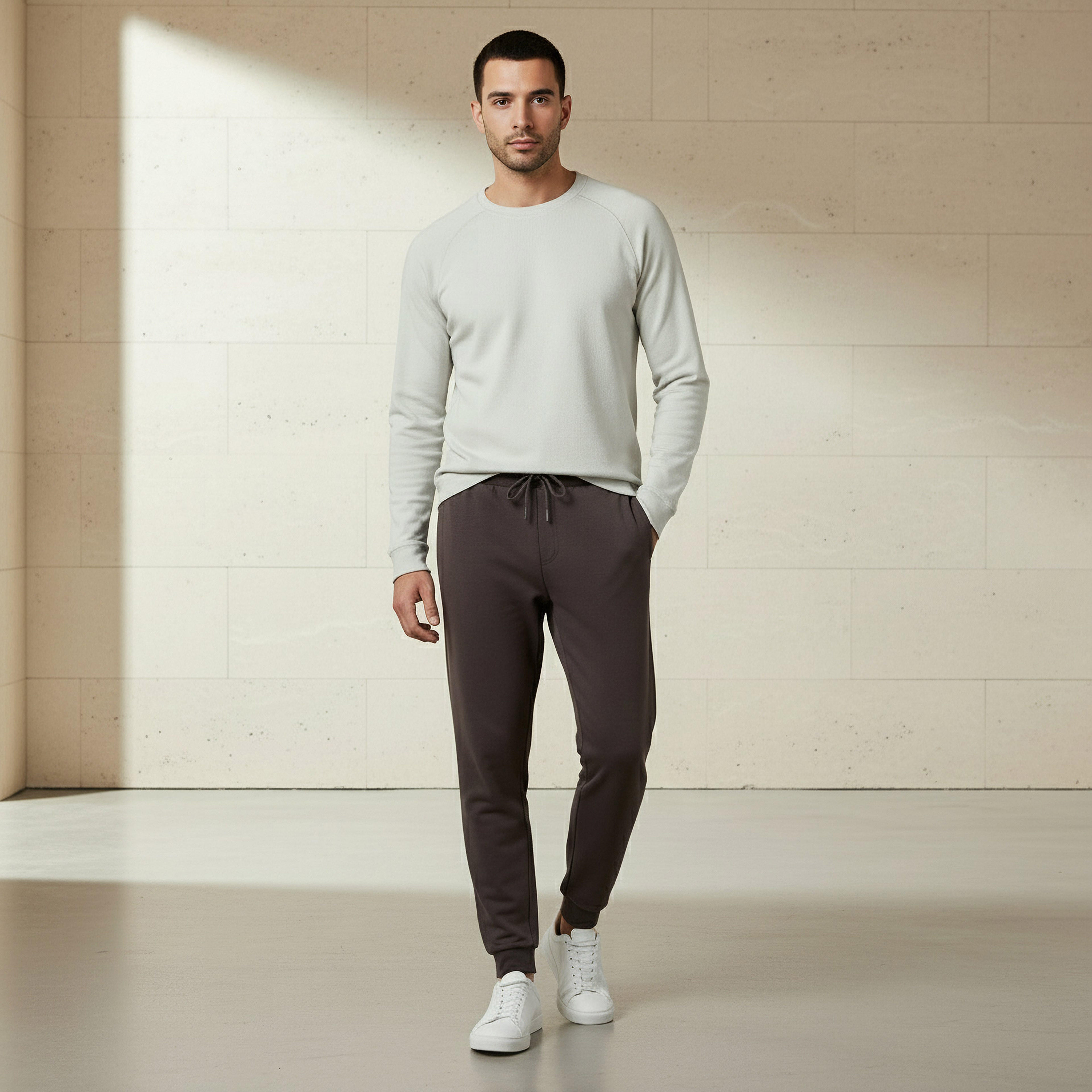 Men Regular Fit Joggers with Pockets-men-clothing-bottoms-joggers-image-5