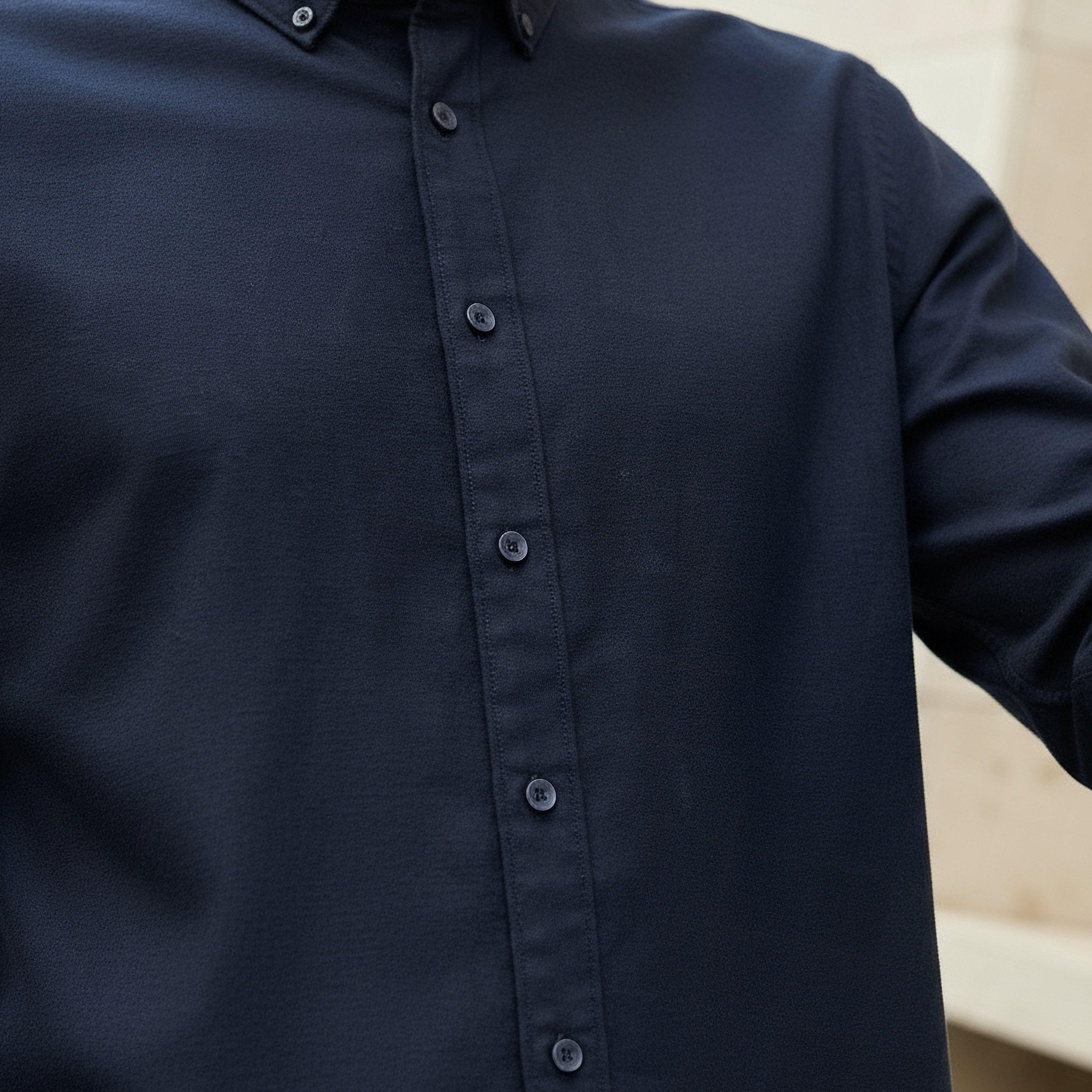 Men Regular Fit Button-Down Collar Long Sleeve Oxford Shirt-men-clothing-shirts-image-4