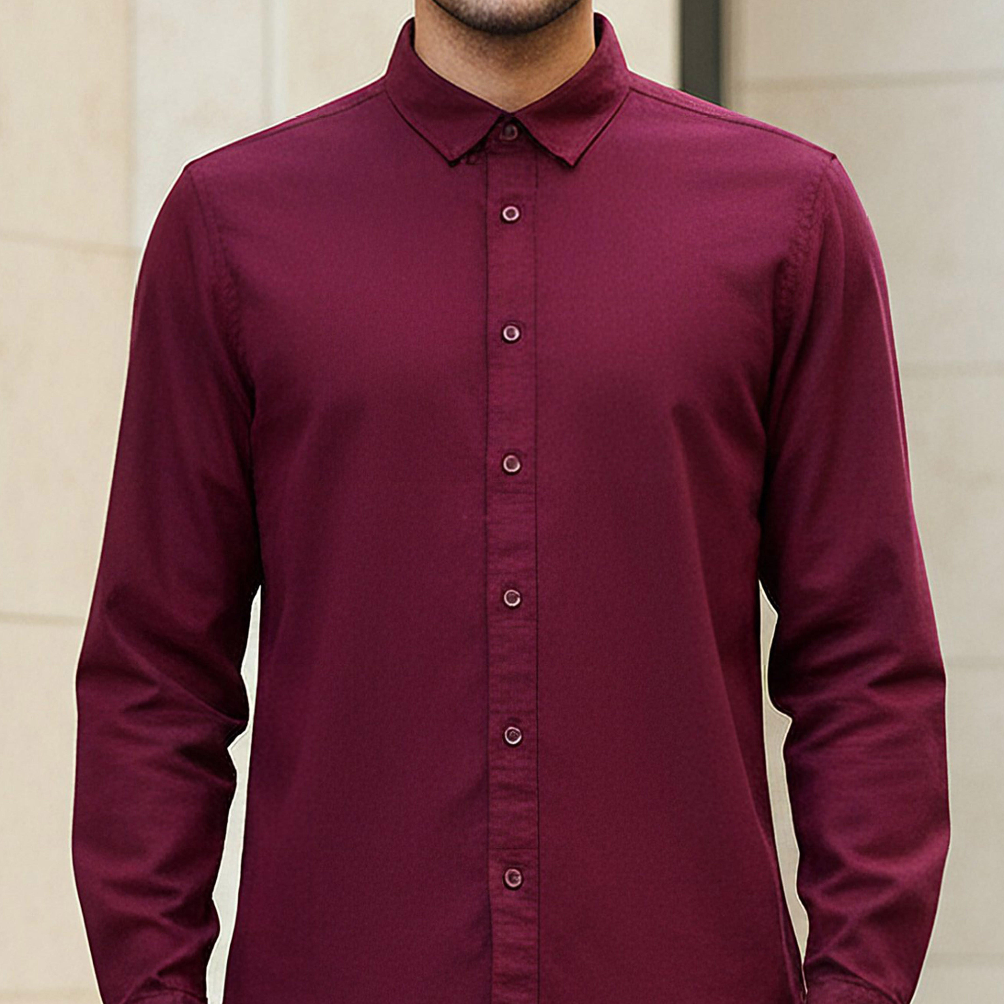 Men Regular Fit Button-Down Collar Long Sleeve Oxford Shirt-men-clothing-shirts-image-4