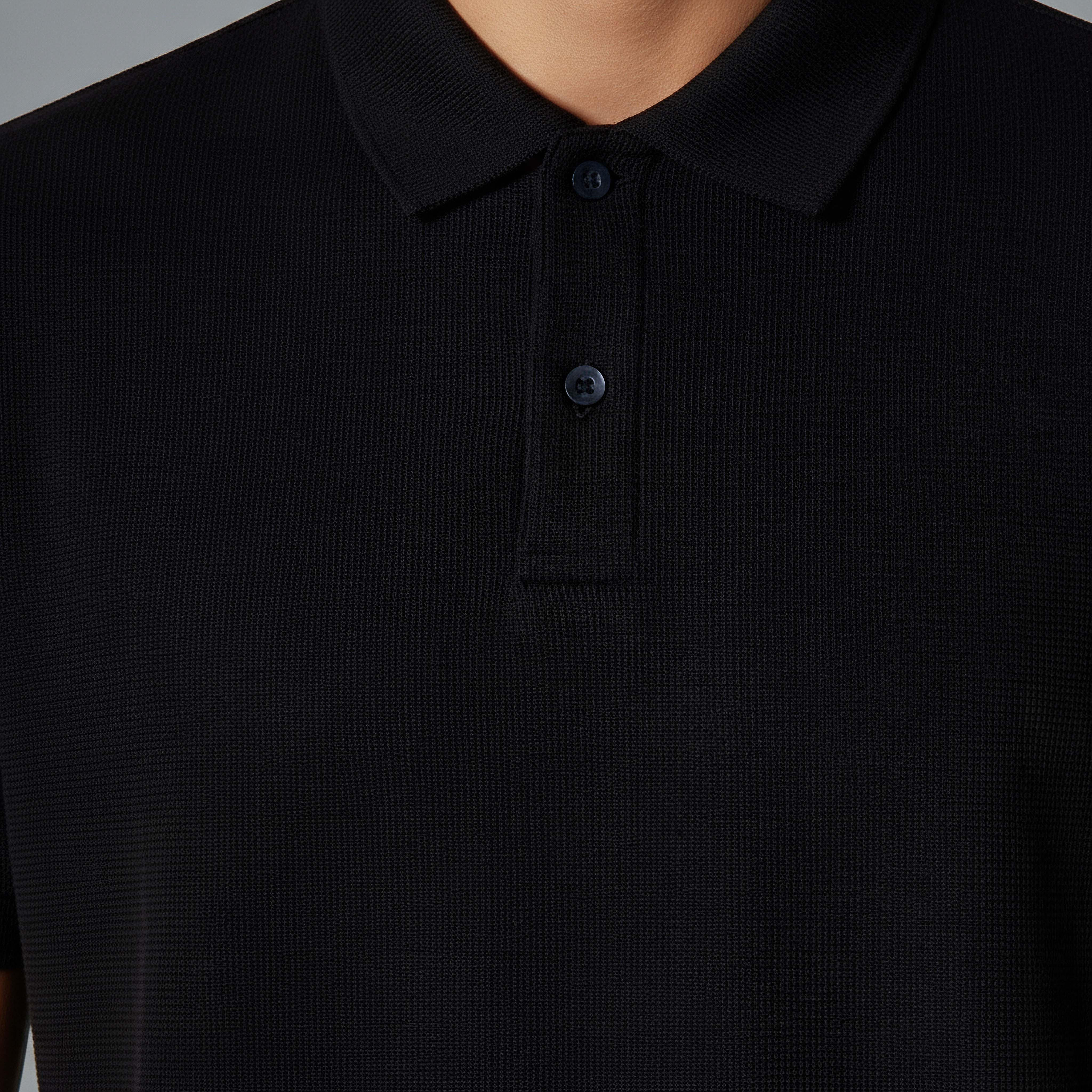تيشيرت بولو بارز الملمس بأكمام قصيرة للرجال-men-clothing-tshirtsandpolos-polos-image-4