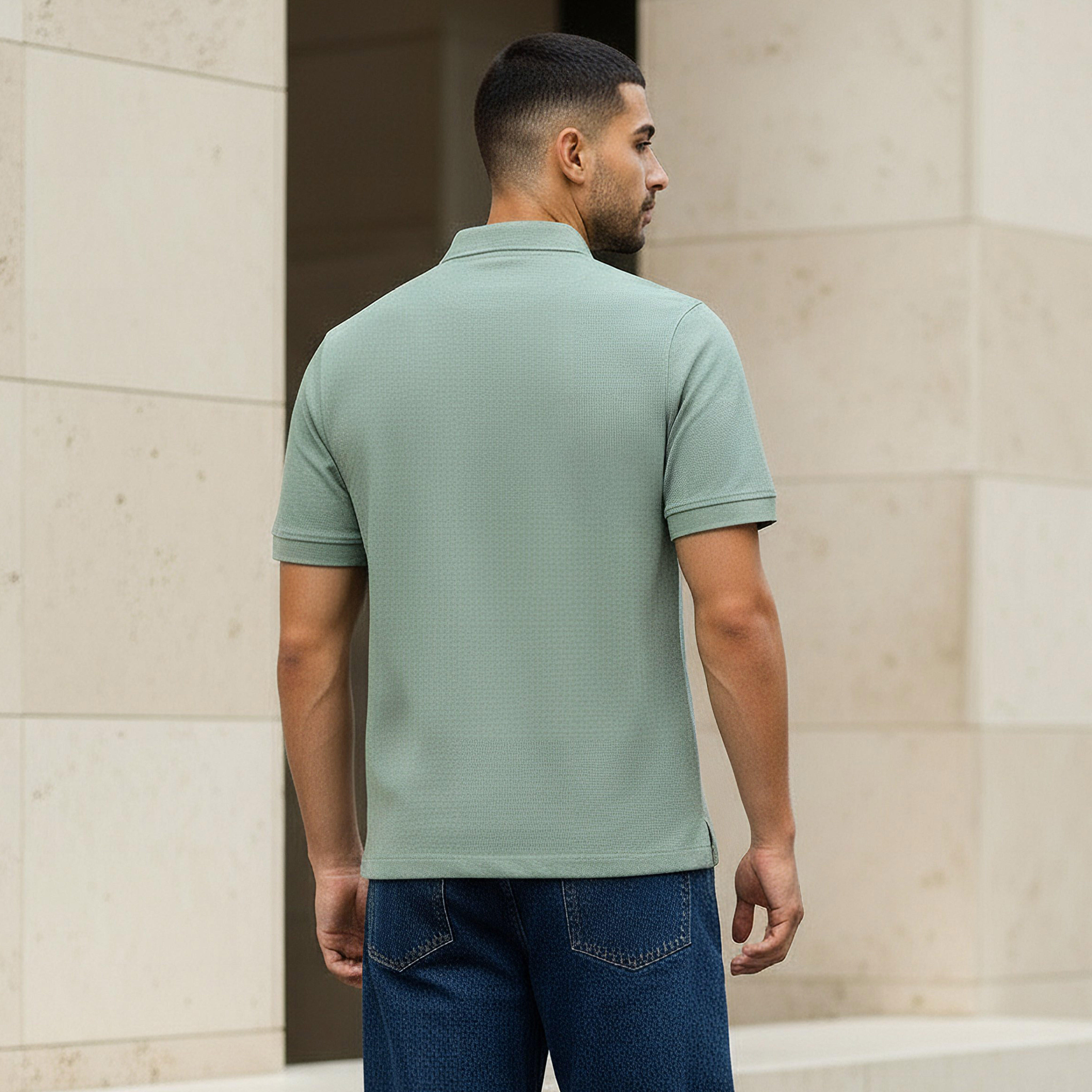 Men Short Sleeves Textured Polo T-shirt-men-clothing-tshirtsandpolos-polos-image-3