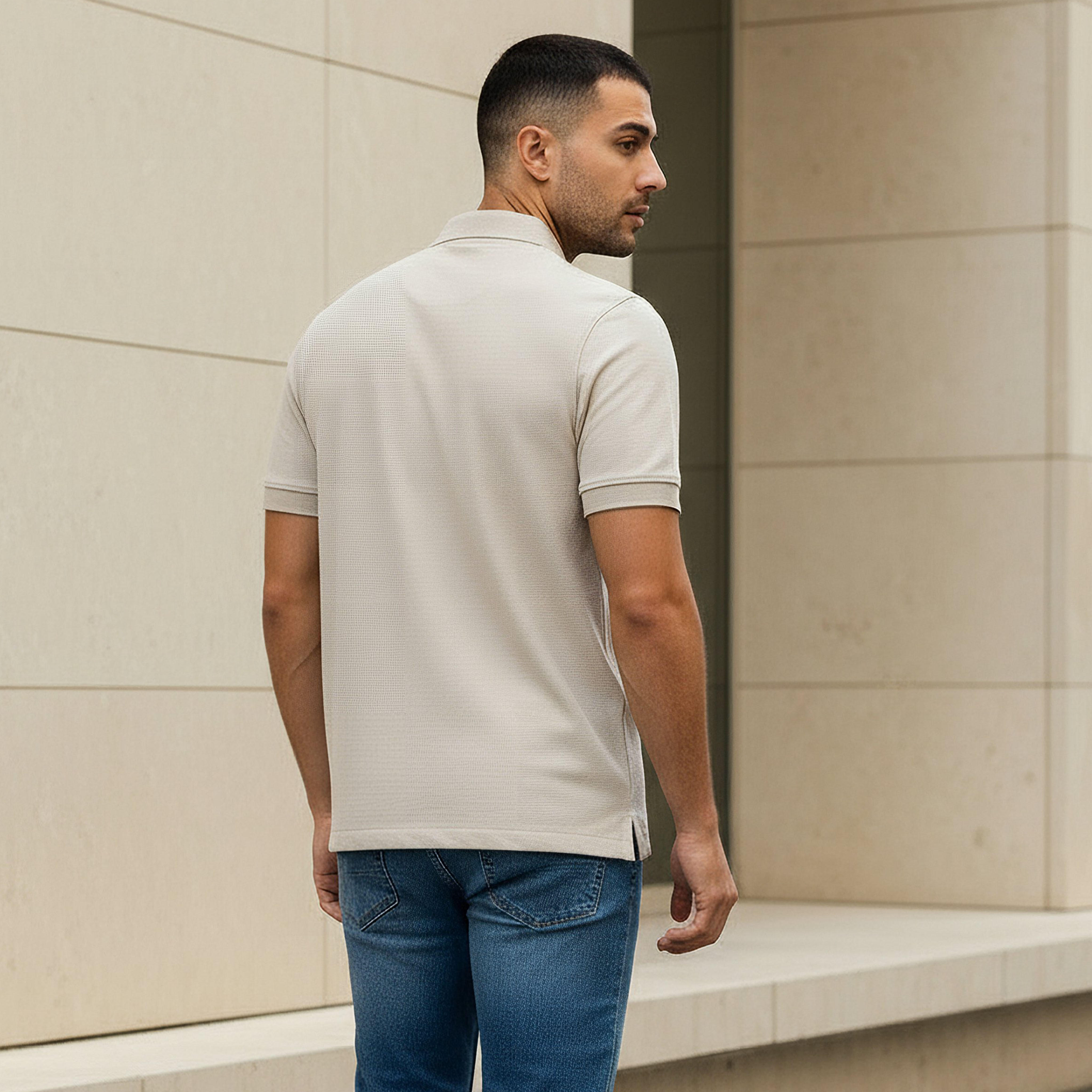 Men Short Sleeves Textured Polo T-shirt-men-clothing-tshirtsandpolos-polos-image-3