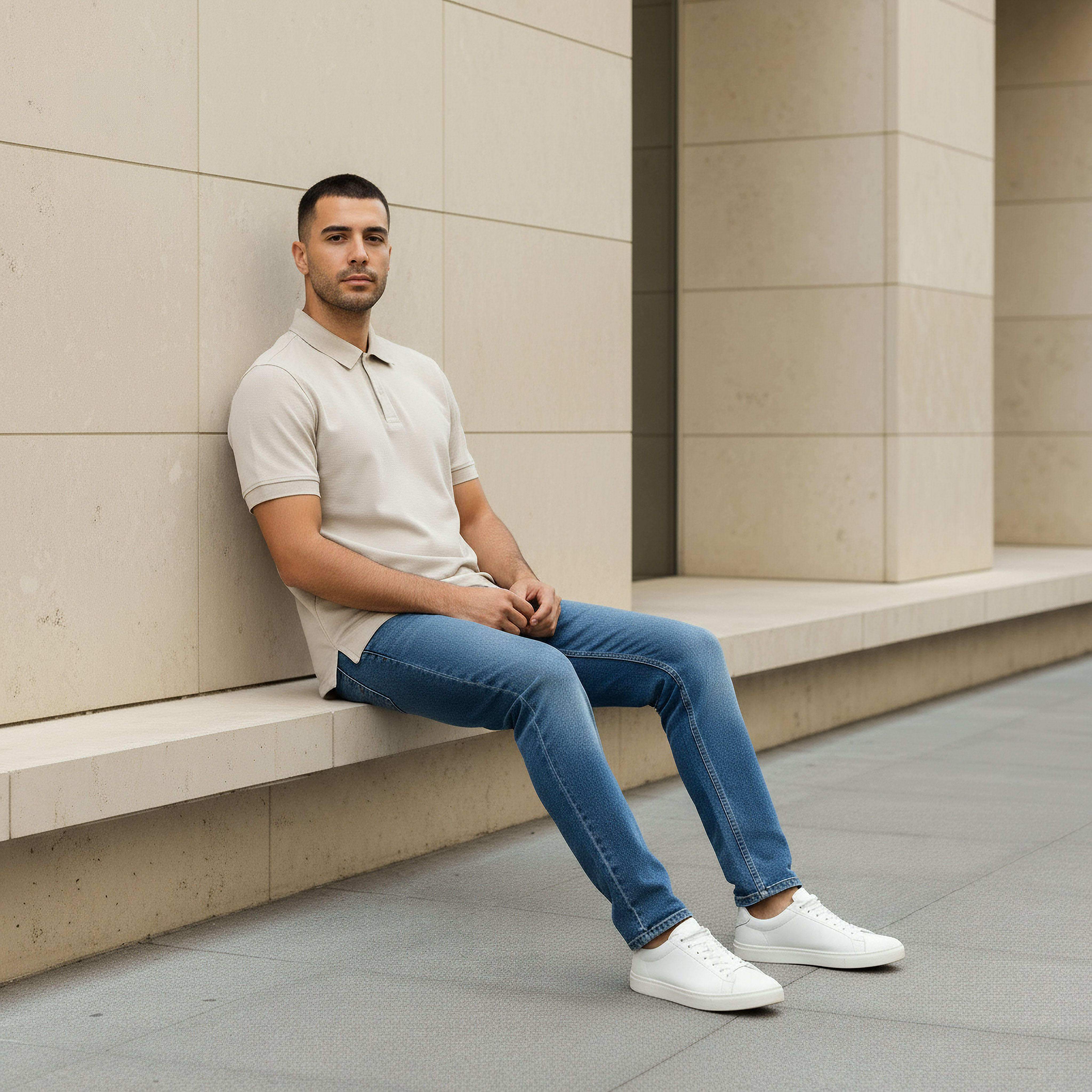 تيشيرت بولو بارز الملمس بأكمام قصيرة للرجال-men-clothing-tshirtsandpolos-polos-image-5