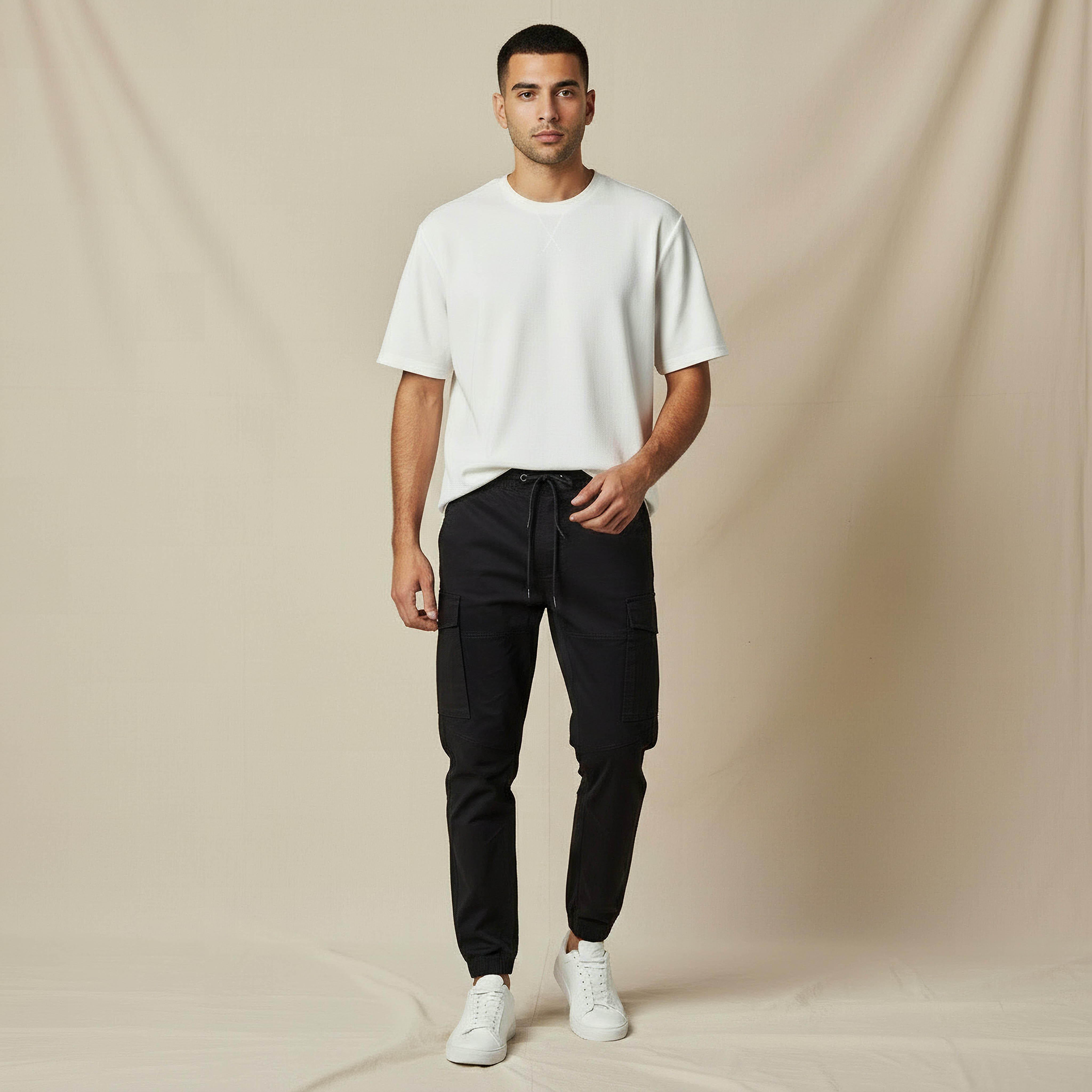 Men Relaxed Fit Crew Neck Short Sleeves Textured T-shirt-men-clothing-tshirtsandpolos-tshirts-image-5