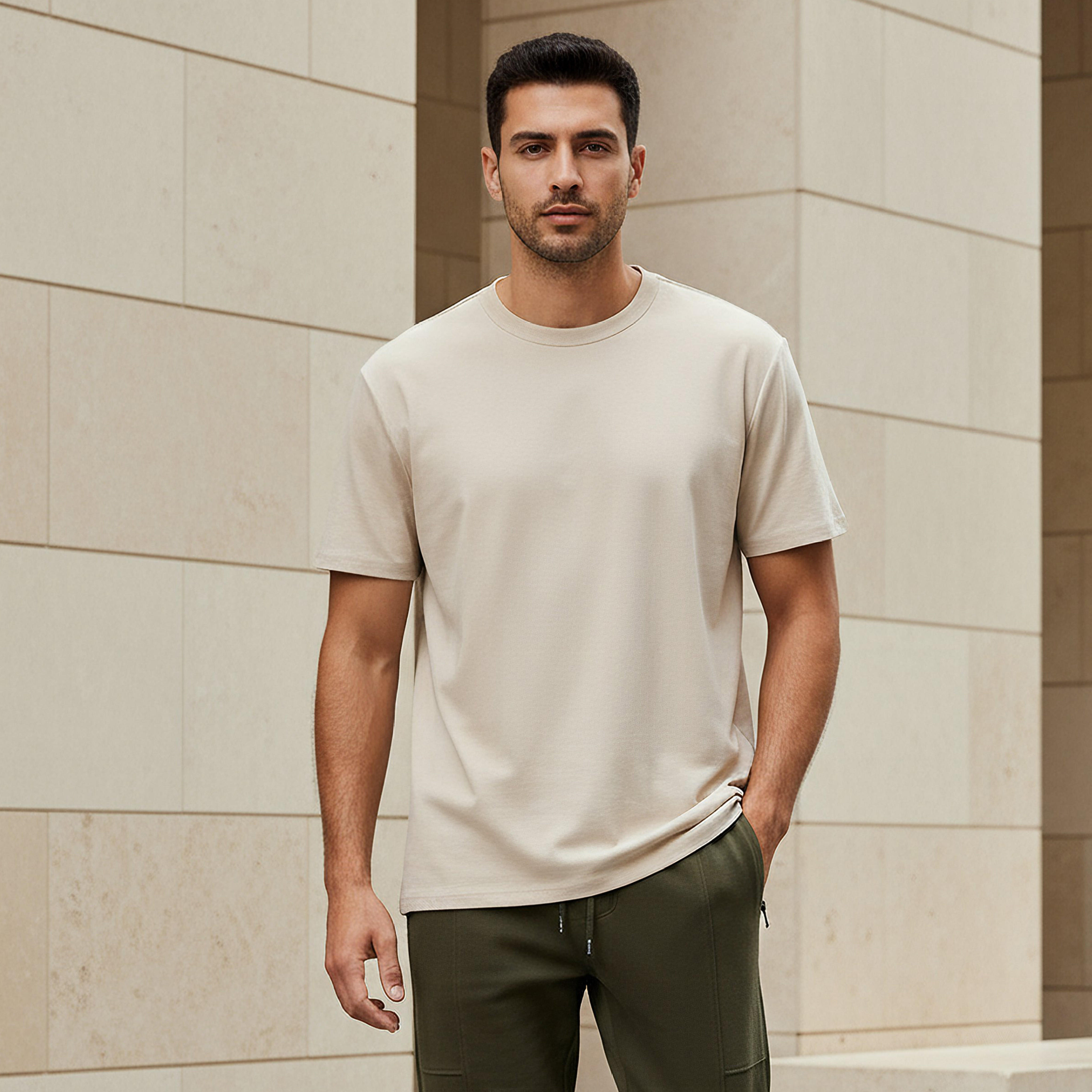 Men Relaxed Fit Crew Neck Short Sleeves T-shirt-men-clothing-tshirtsandpolos-tshirts-image-1